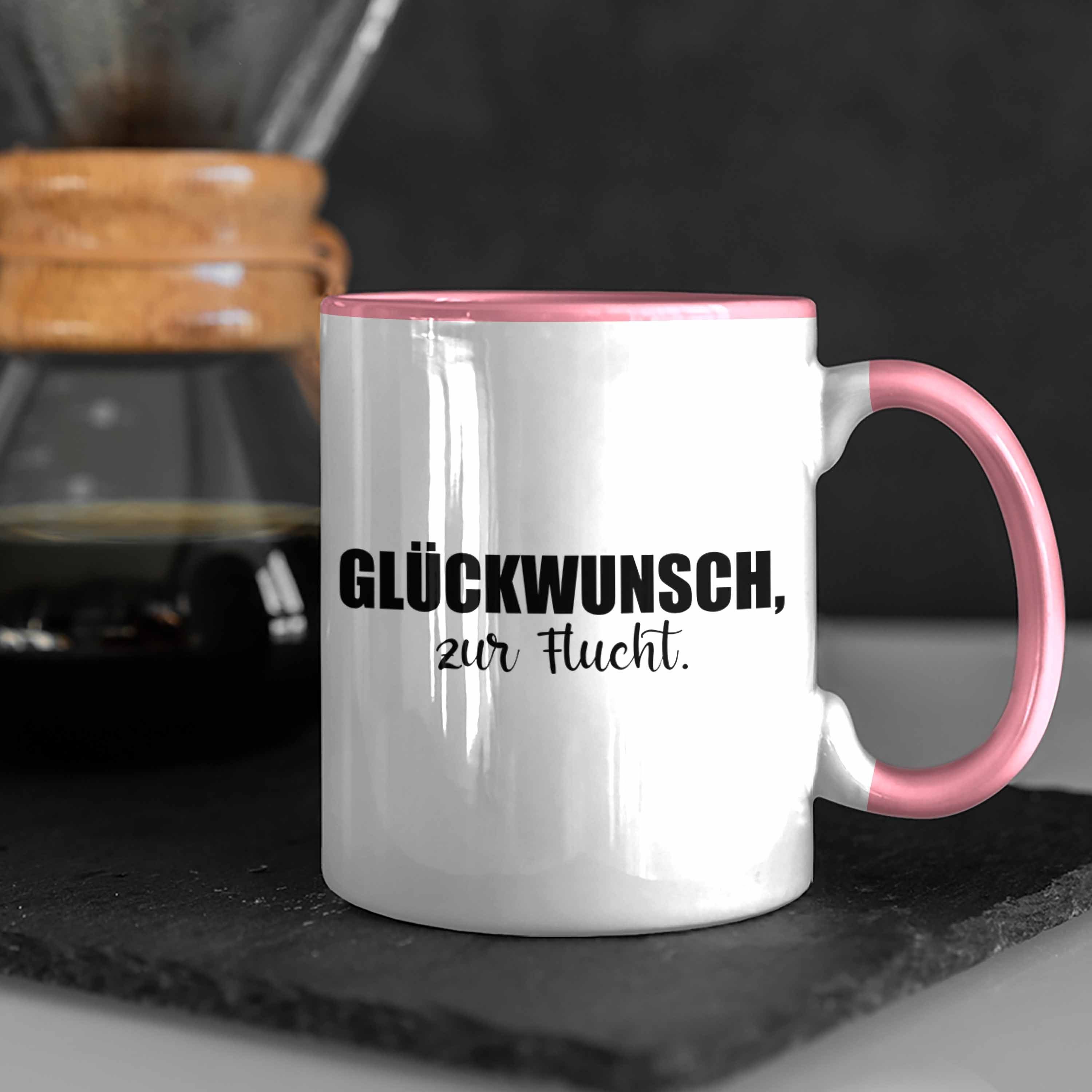 Kollege Rosa Abschiedsgeschenk Tasse Trendation Glückwunsch Zur Kollegin Sprüche Geschenk Jobwechsel Tasse - Flucht Lustig