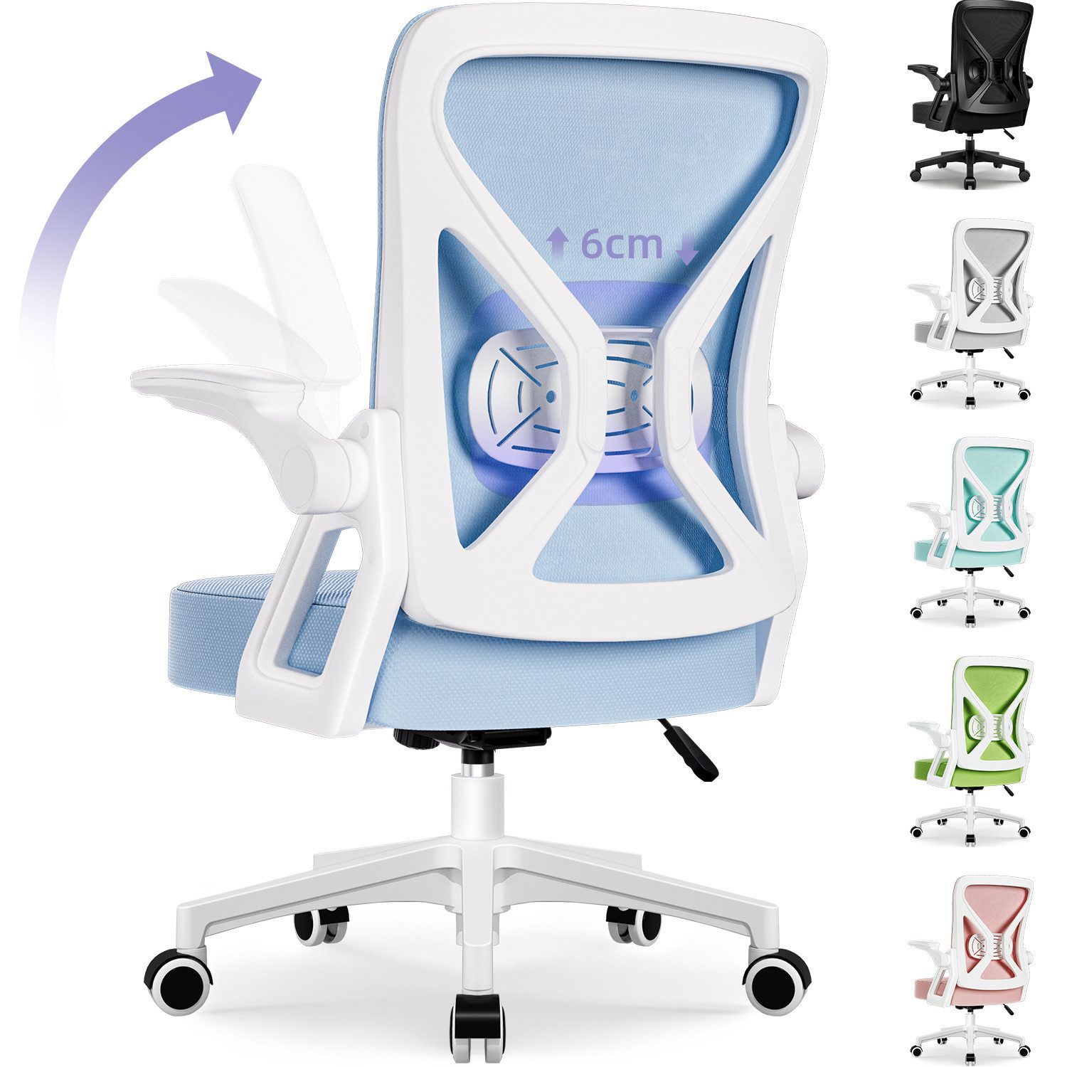 Hiazurm Bürostuhl Bürostuhl,Chefsessel aus Mesh,Ergonomischer Schreibtischs günstig online kaufen