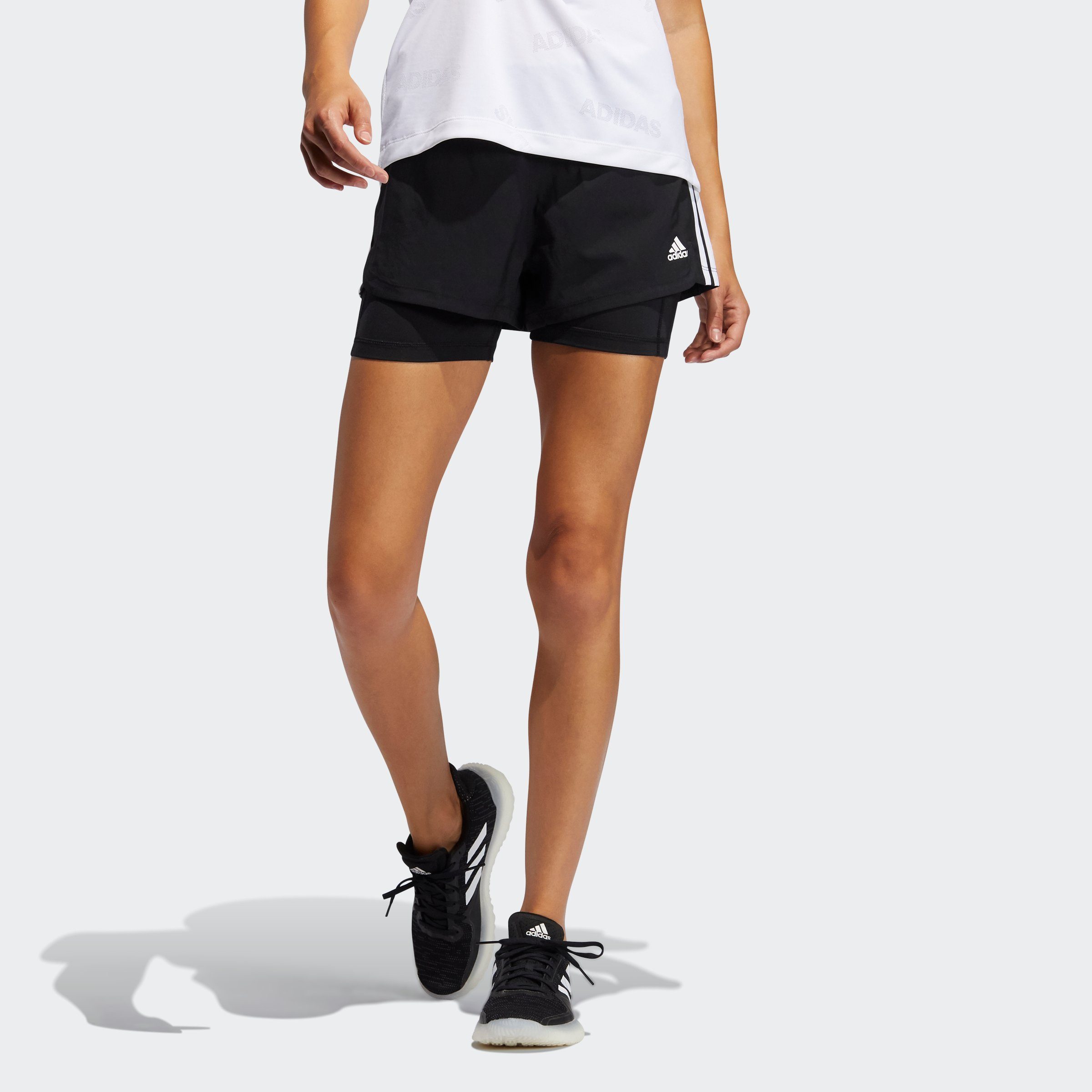 adidas Performance Shorts PACER 3-STREIFEN WOVEN TWO-IN-ONE (1-tlg) | Sportshorts