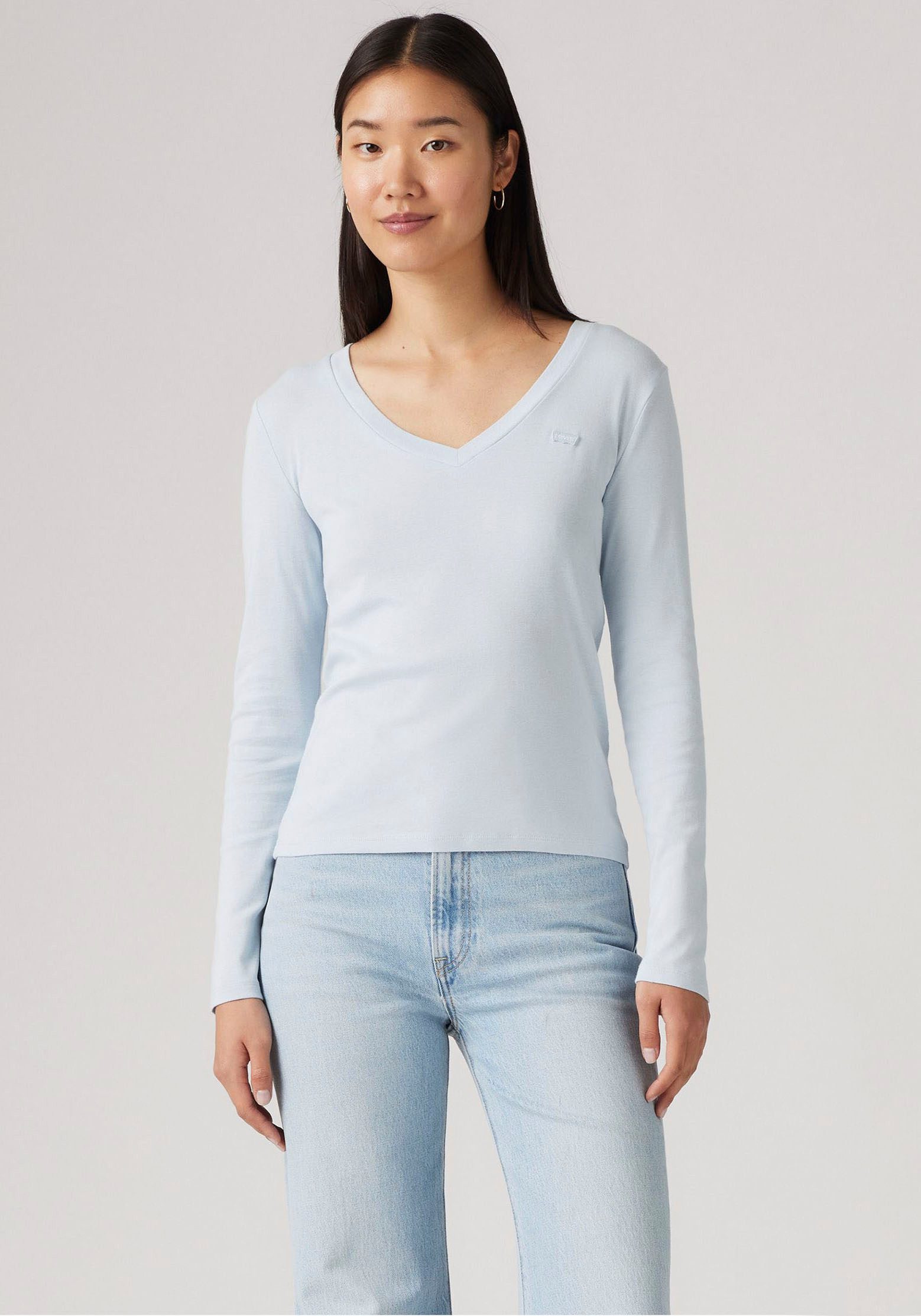 Levi's® Langarmshirt ESSENTIAL HM LS VNECK günstig online kaufen