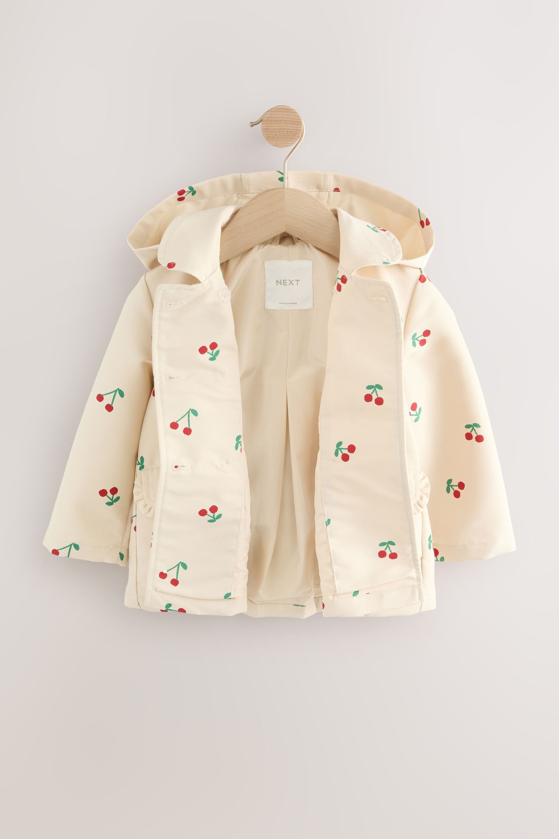 Next Trenchcoat Wasserabweisender, gemusterter Trenchcoat (1-tlg)