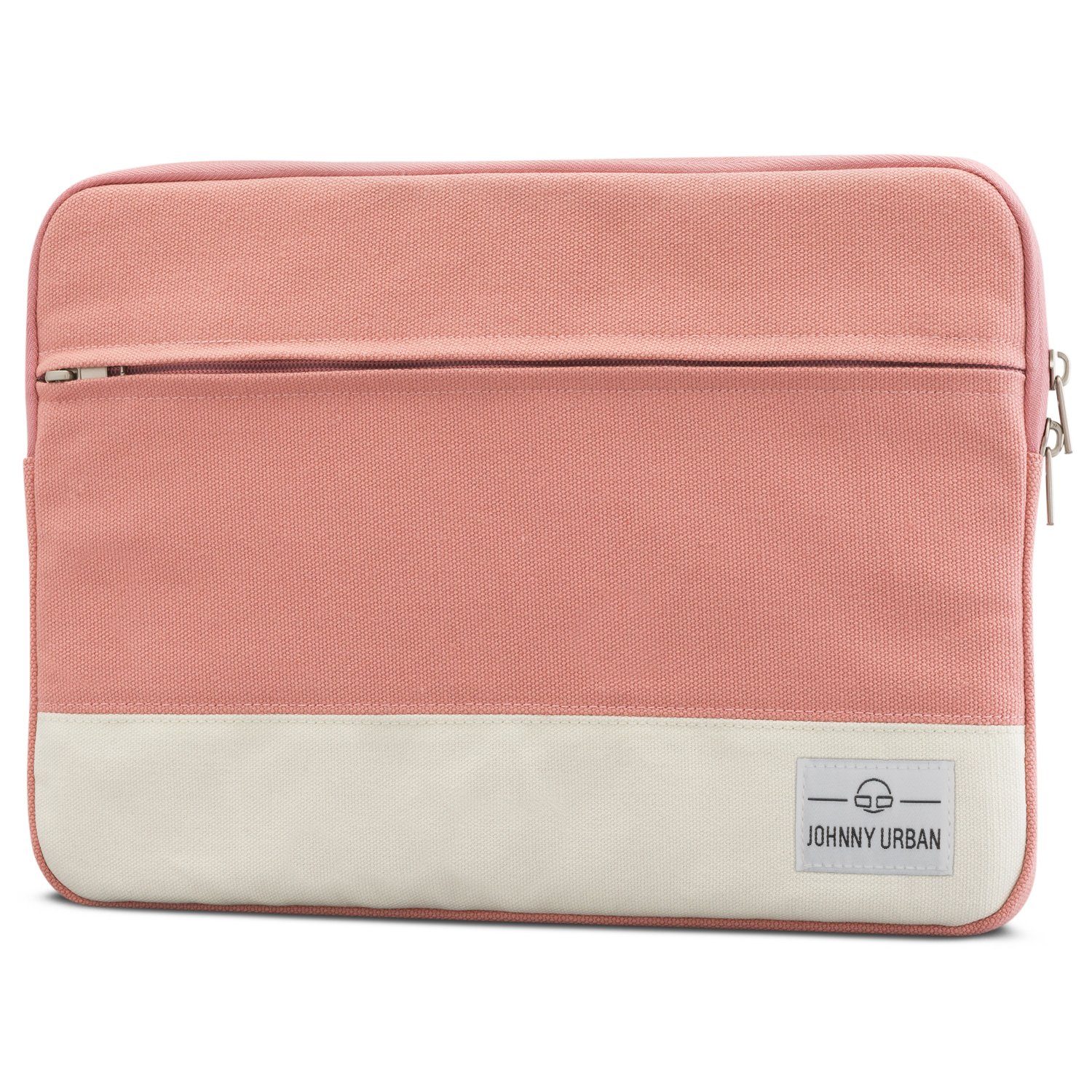 Canvas 13 Laptoptasche Johnny Urban Zoll Rosa-Weiss Laptoptasche Laptophülle