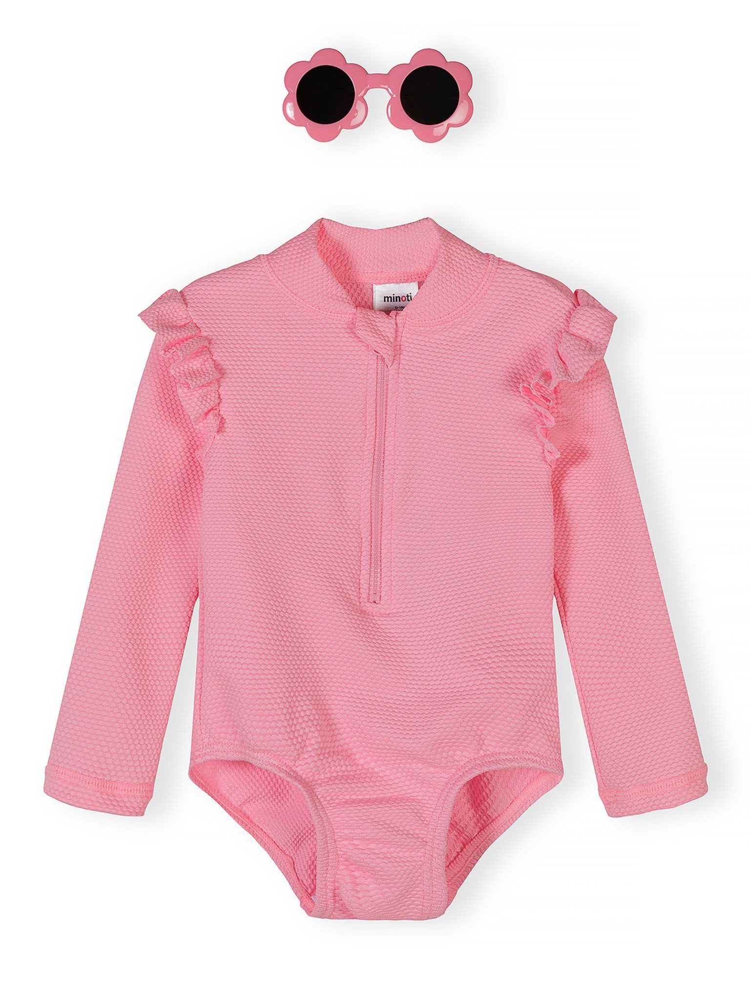 MINOTI Schwimmanzug UPF 50+ mit Brille, rosa