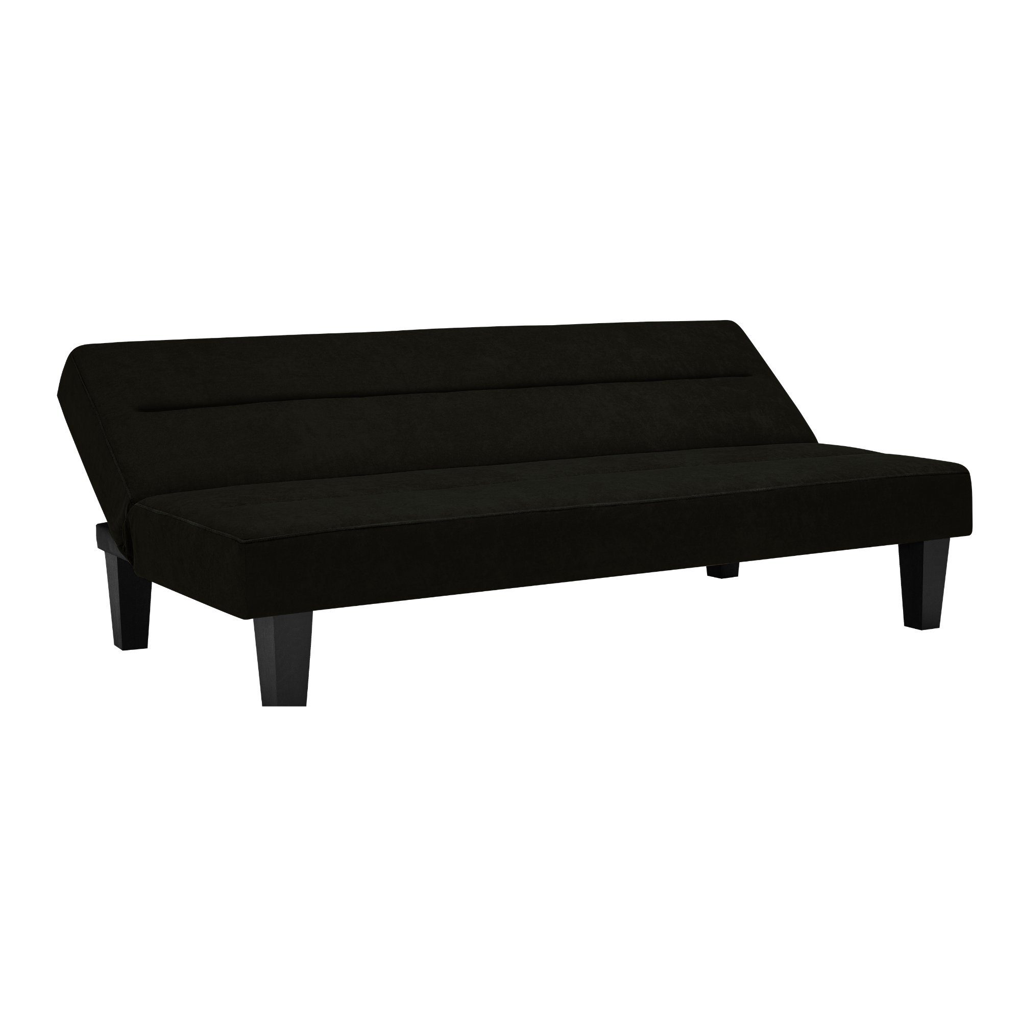 schwarz cm Länge Futonbett Schlafsofa, loft24 Microfaser Bezug, Kebo, 175