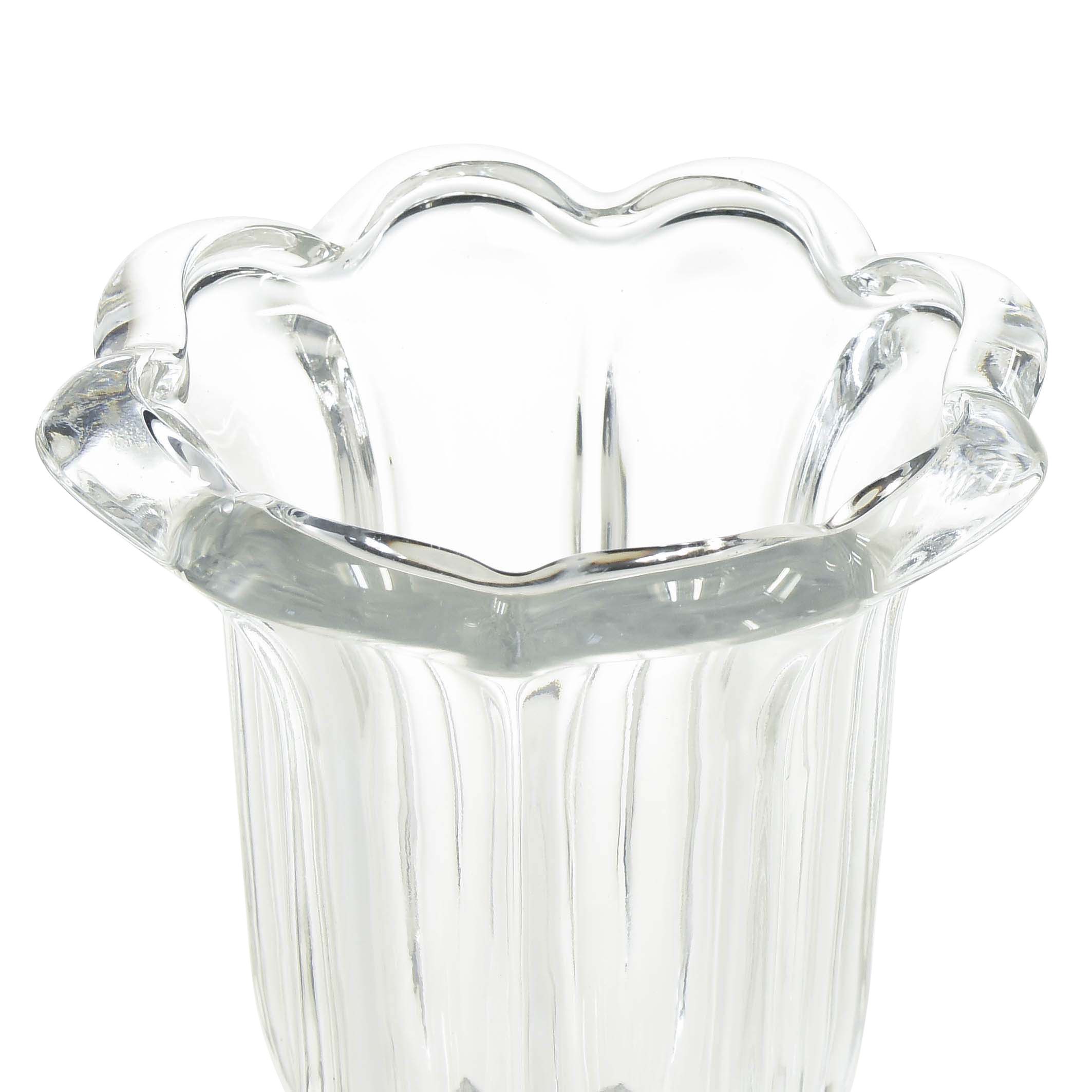 Florists Products Tischvase Elegante Glasvase auf Fuß, Deko-Blumenvase klar Ø13,5cm H22cm