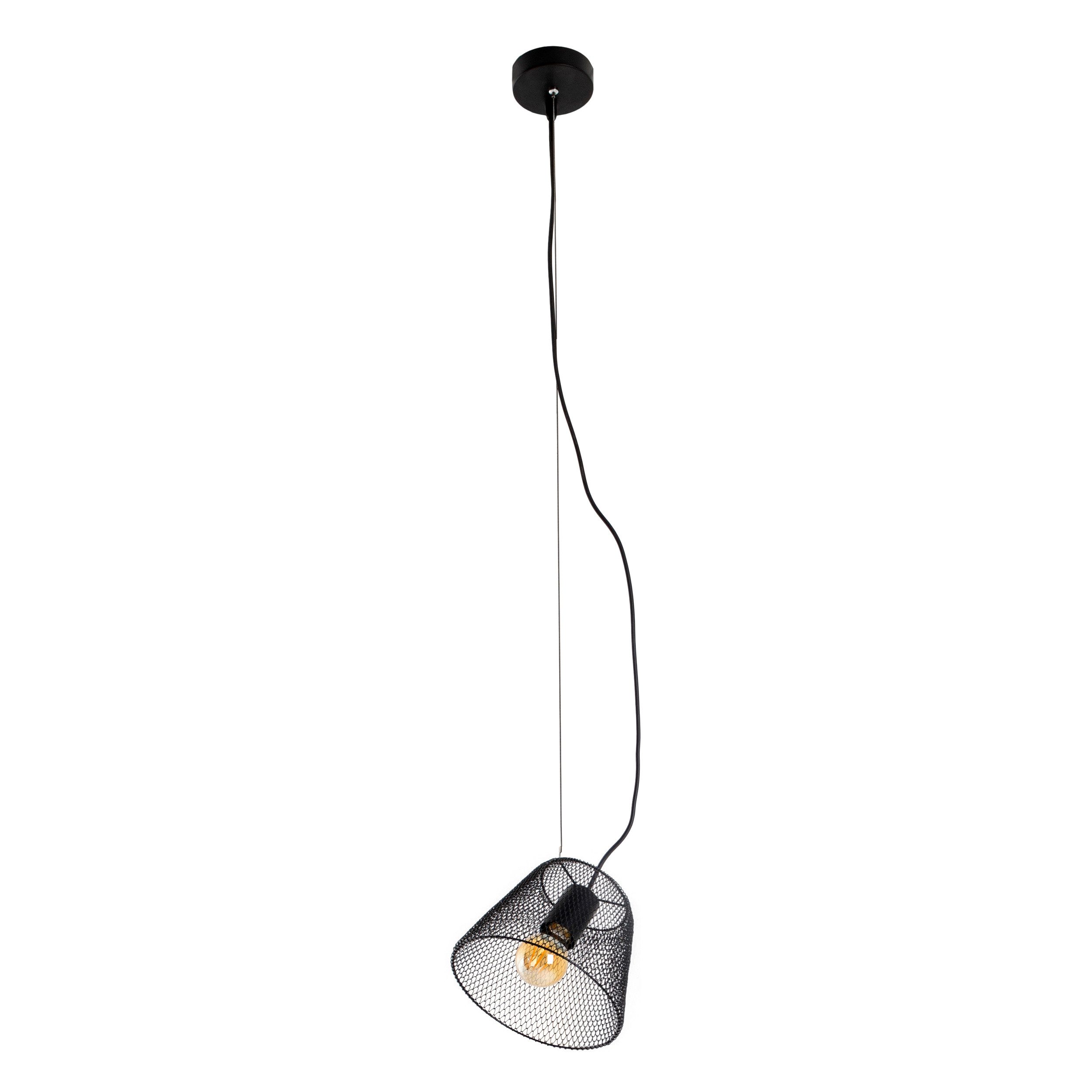 näve Pendelleuchte Korie, ohne Leuchtmittel, Metallgeflechtschirm, 1x E27, Gesamthöhe 120cm, Pendellänge 100cm