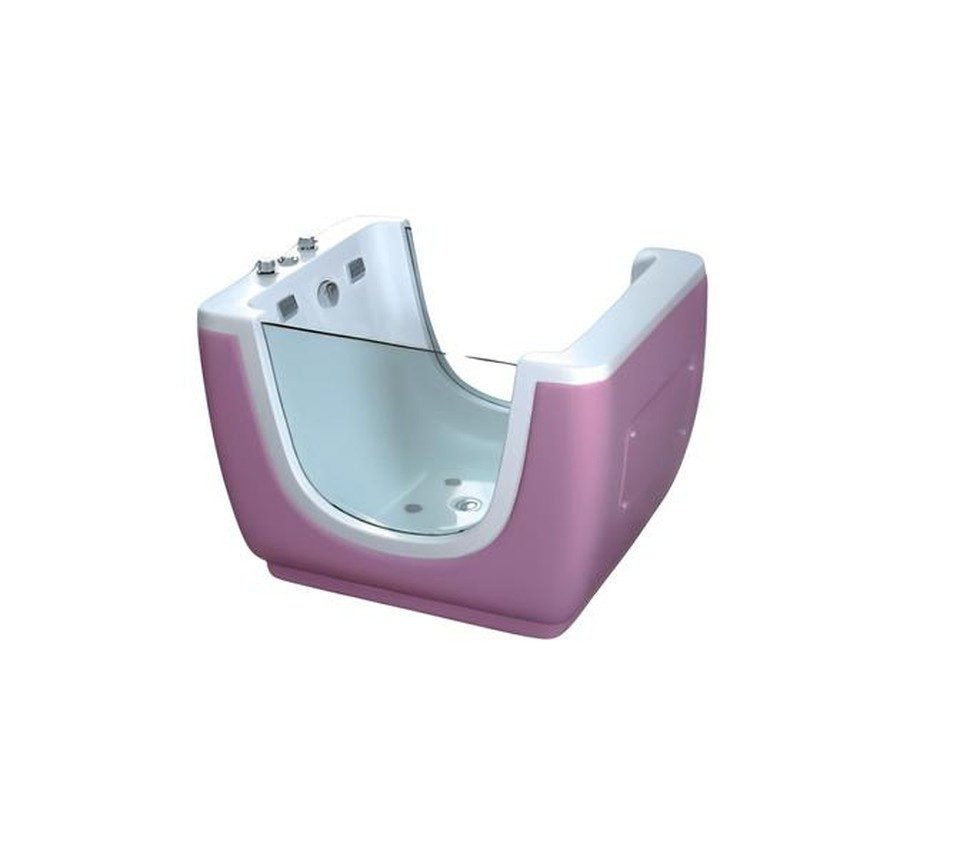 Xlmoebel Babybadewanne XLMOEBEL Multifunktionswanne in Rosa aus hochwertigem Acryl, (Babywhirlpool, 1-tlg), Made in Europa