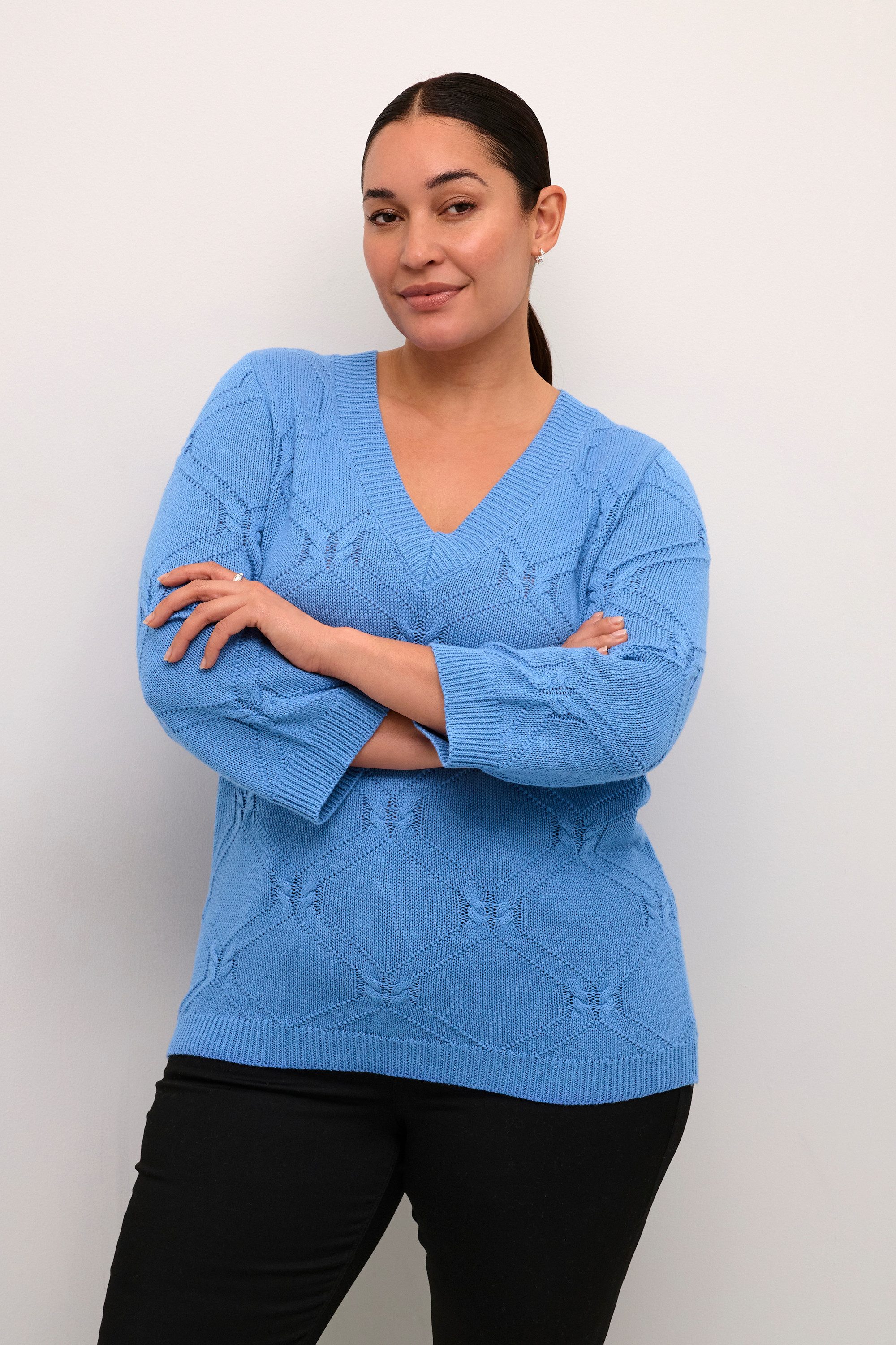 KAFFE Curve Strickpullover Strickpullover KCcarlie Große Größen