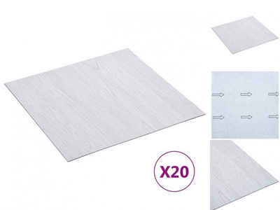 vidaXL Laminat PVC-Fliesen Selbstklebend 20 Stk 1,86 m² Weiß