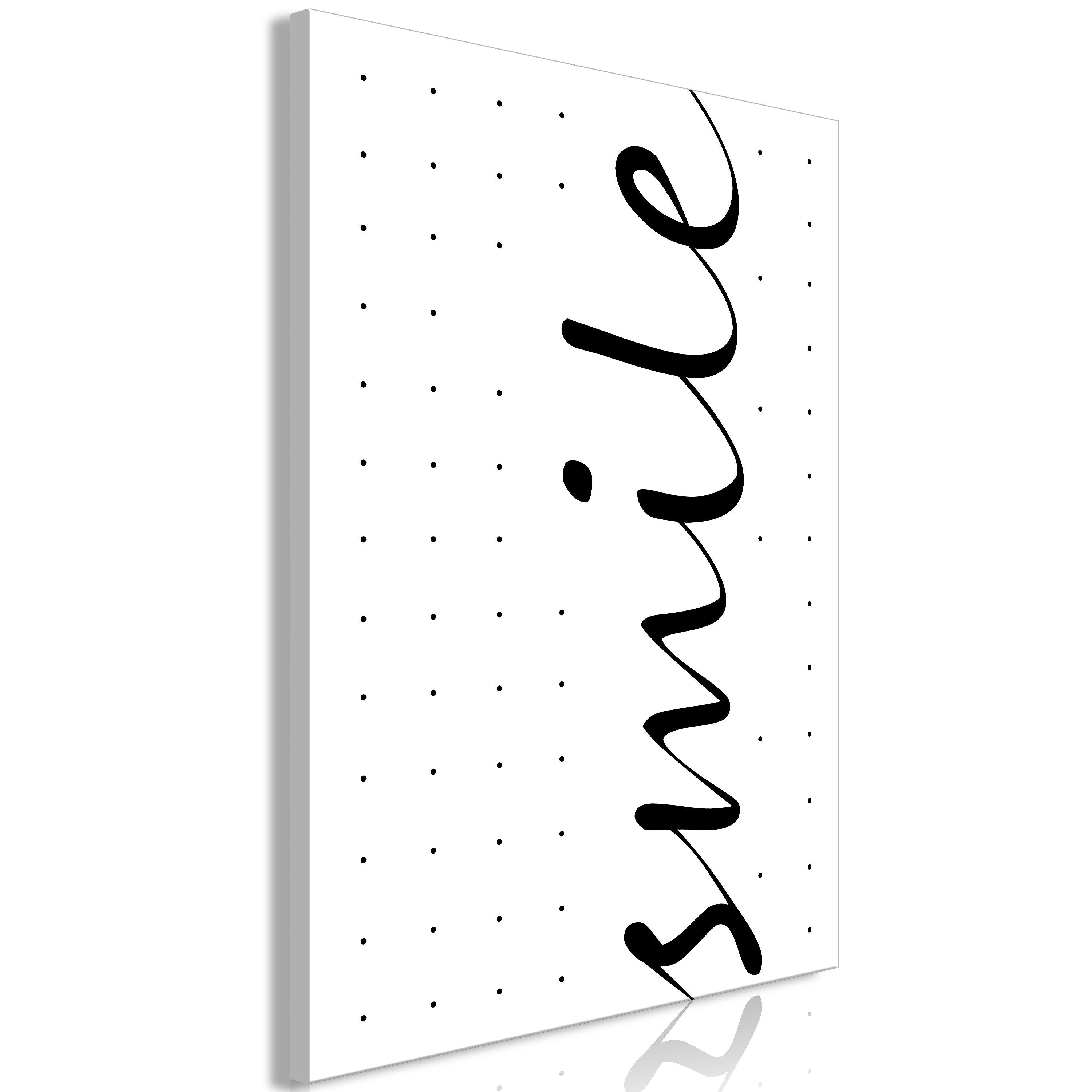Artgeist Wandbild Black and White: Smile (1 Part) Vertical