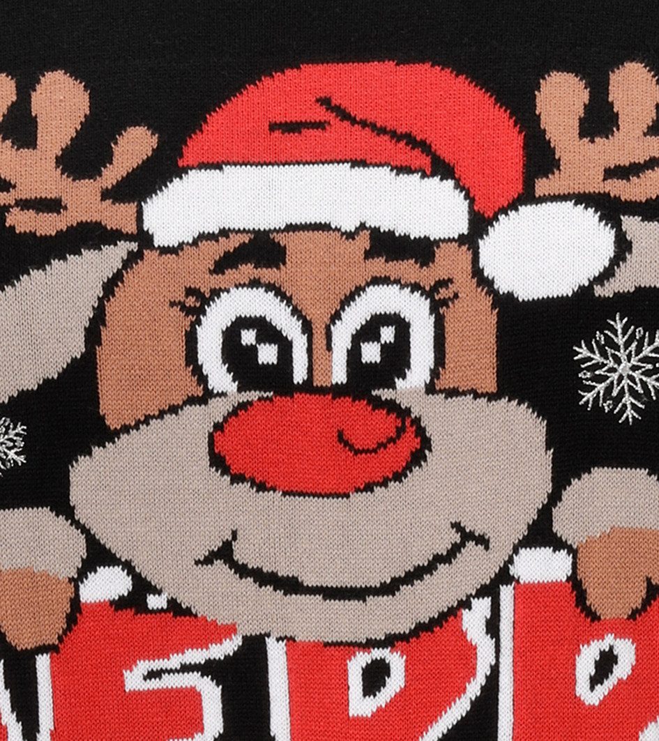 Aniston PLUS Weihnachtspullover mit Rentier-Motiv