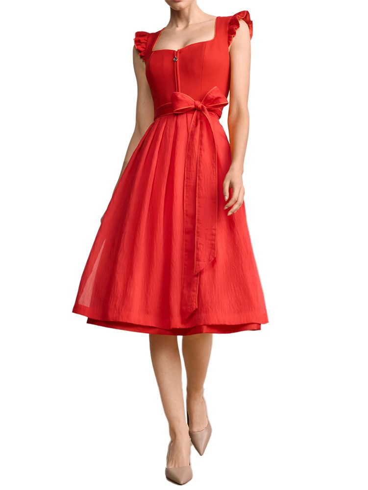 KRÜGER COLLECTION Dirndl Dirndl Padme 70cm Länge rot