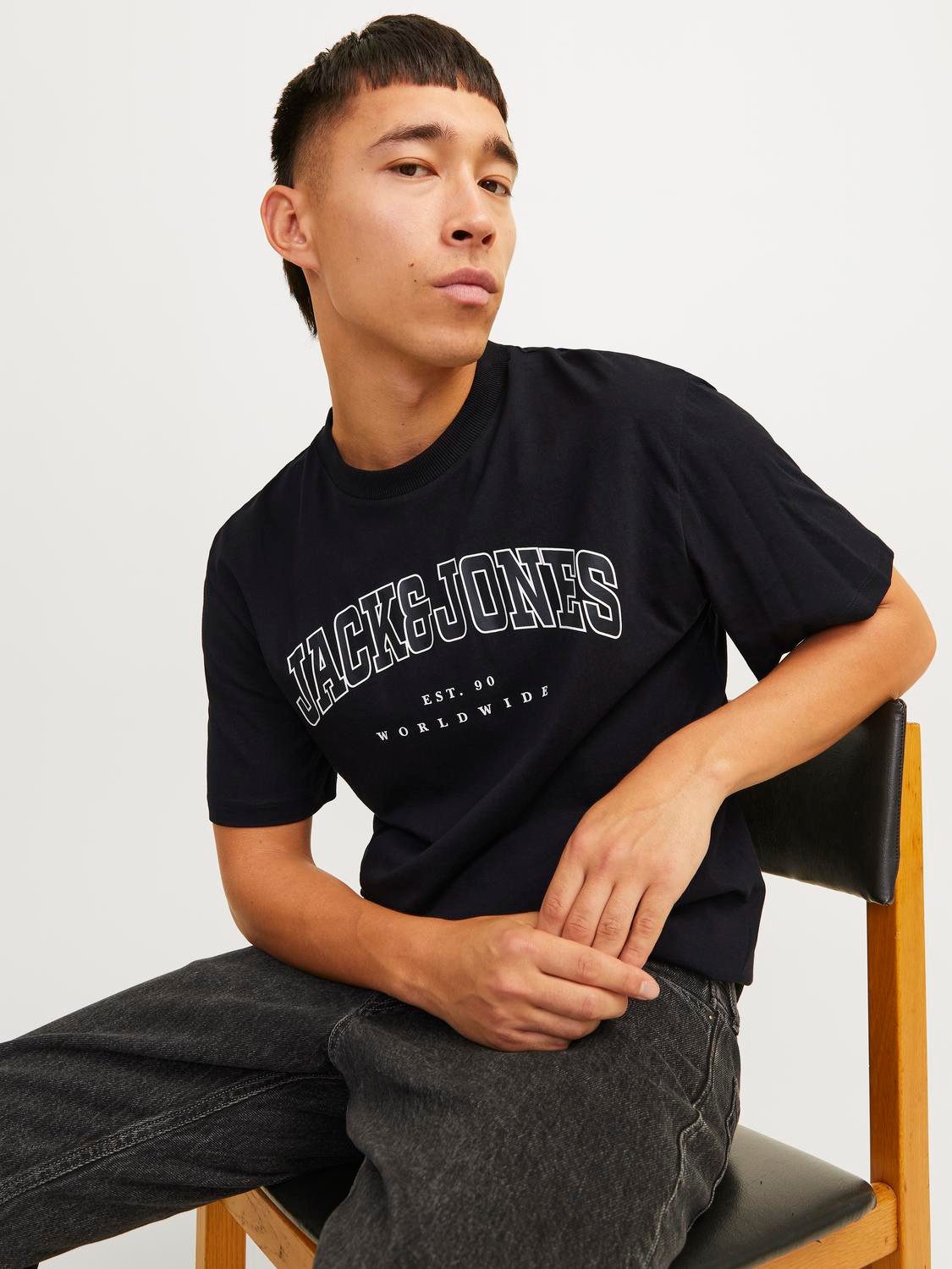 Jack & Jones Rundhalsshirt JJECALEB VARSITY TEE SS O-NECK NOOS günstig online kaufen