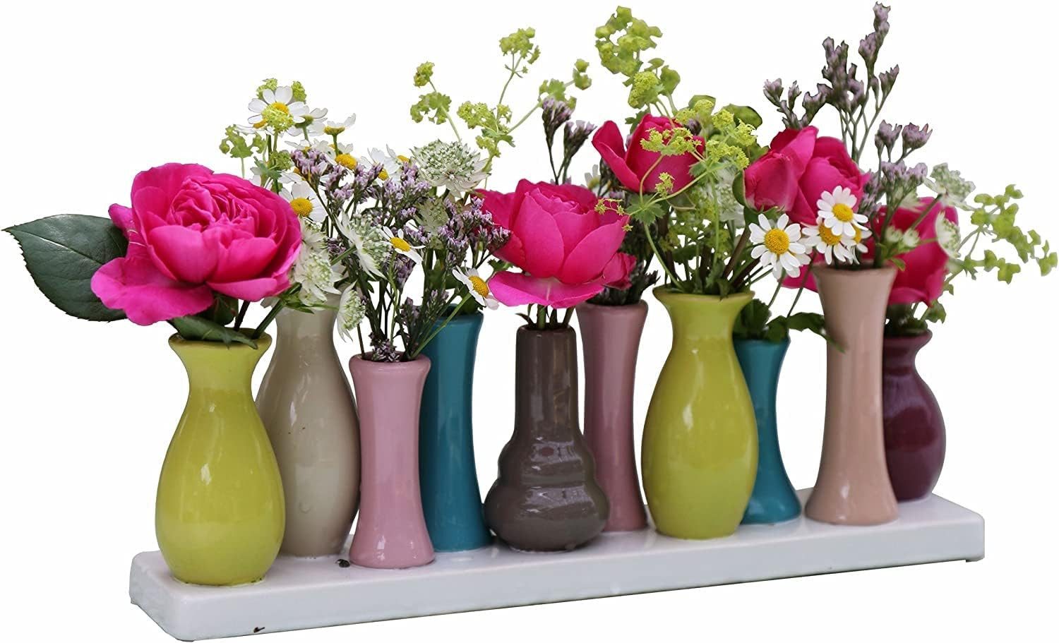 Jinfa Dekovase Handgefertigte kleine Keramik Deko Blumenvasen (Set, Je nach günstig online kaufen