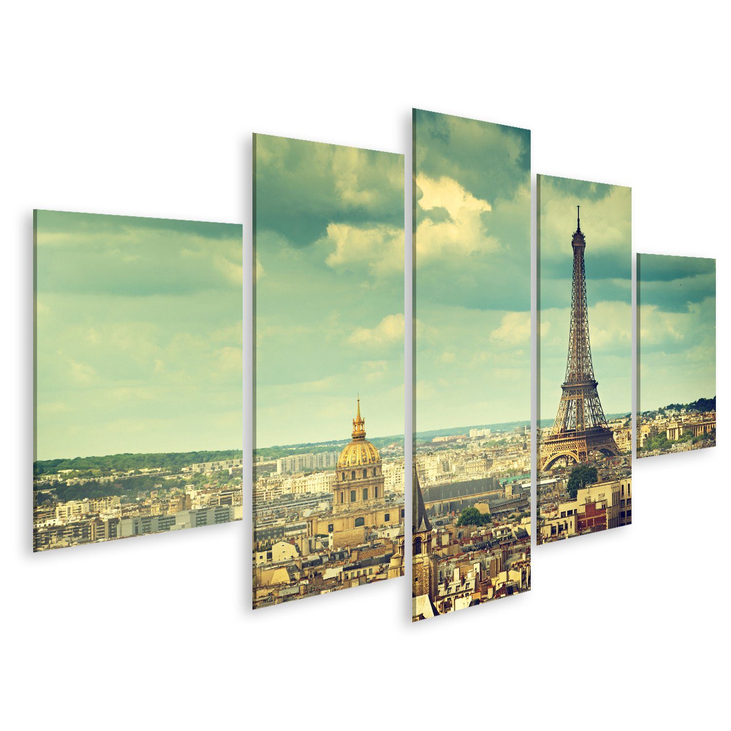 islandburner Leinwandbild Bild auf Leinwand Eiffelturm Paris Frankreich Blick Europa Wandbild Po