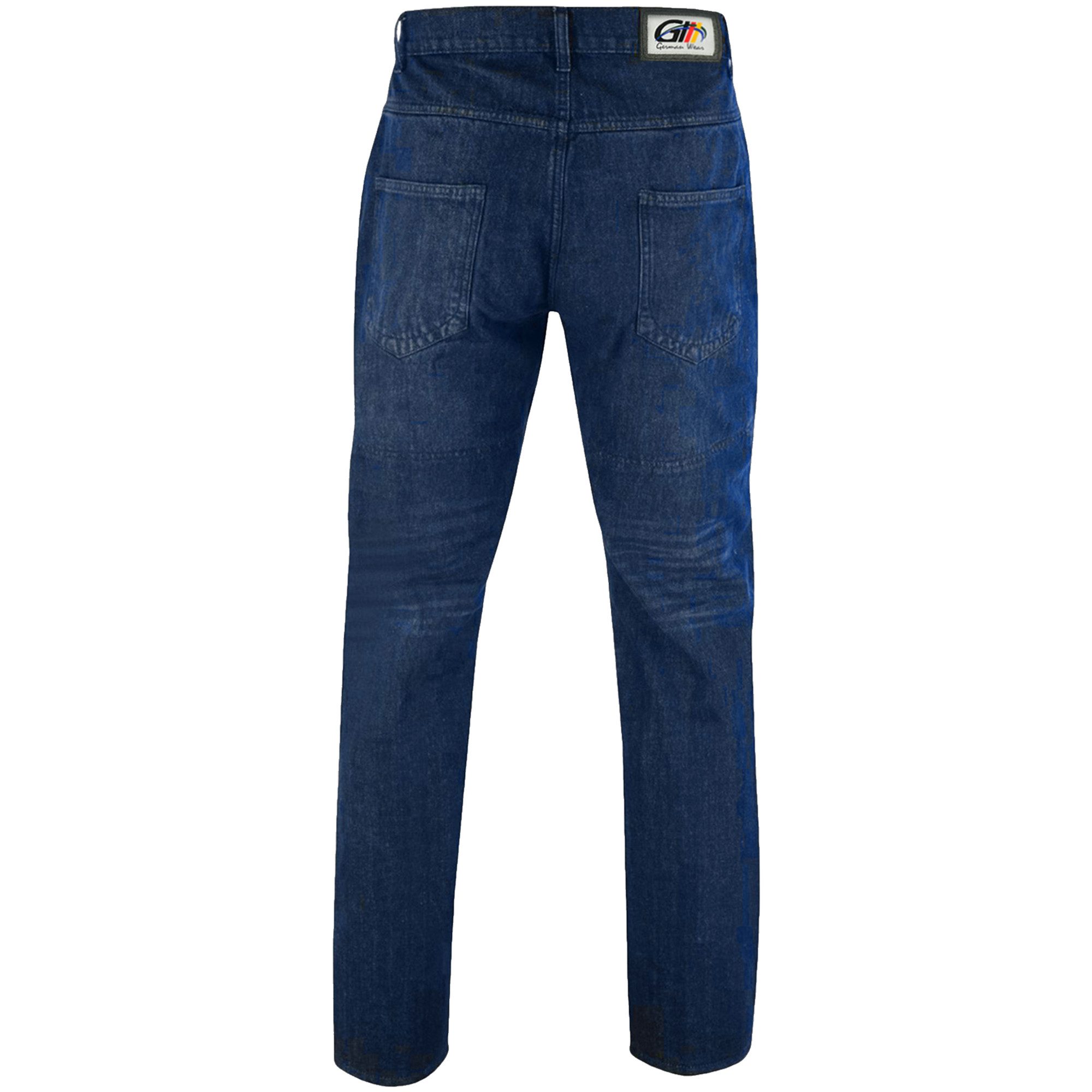 German Wear Motorradhose Jeans-006 (mit 4 Protektoren) Herren Jeanshose mit Protektoren Aramid-Kevlar-Futter