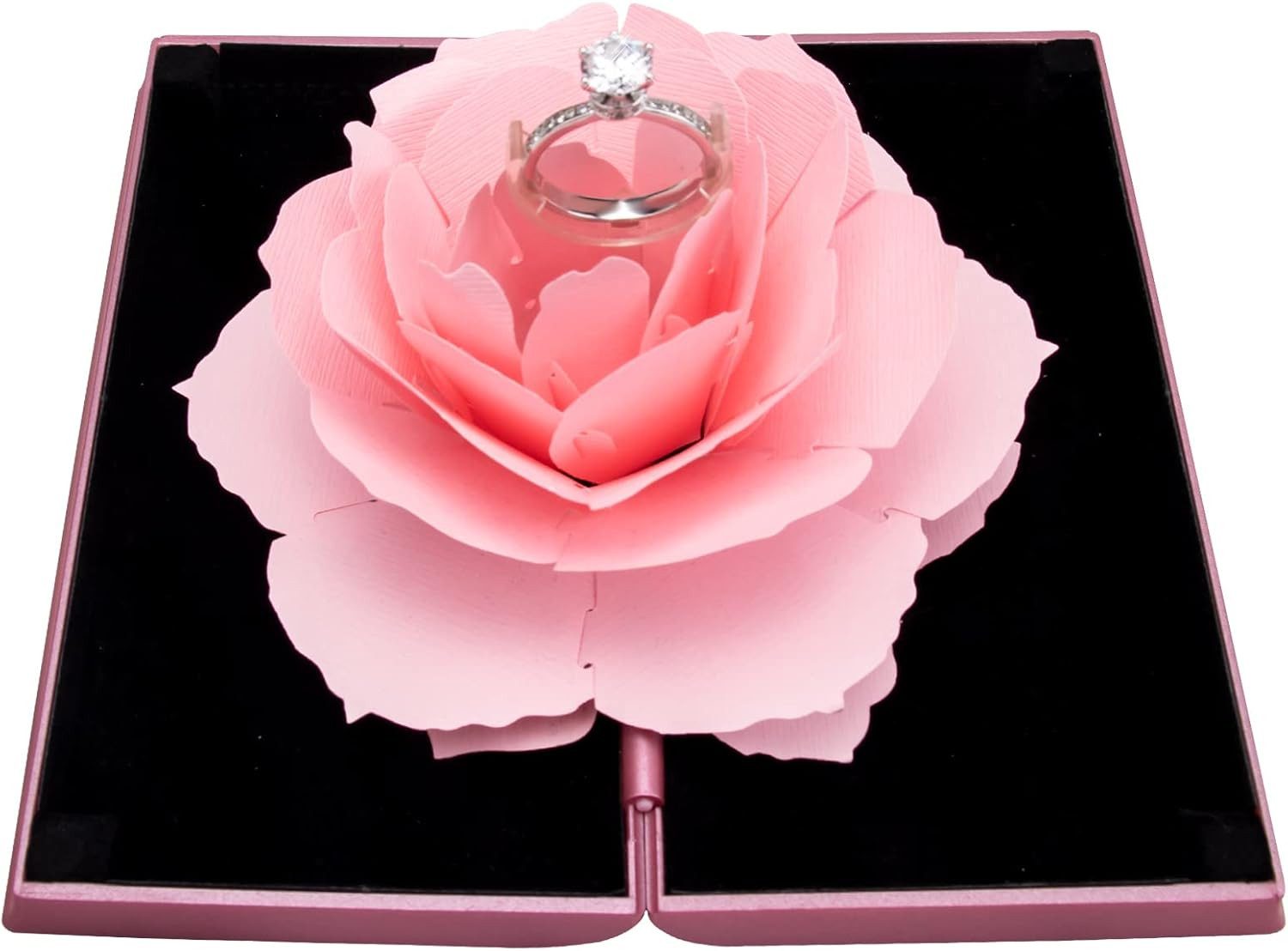 Coonoor Schmuckkasten Valentinstag Rose Ringschachtel 3D günstig online kaufen