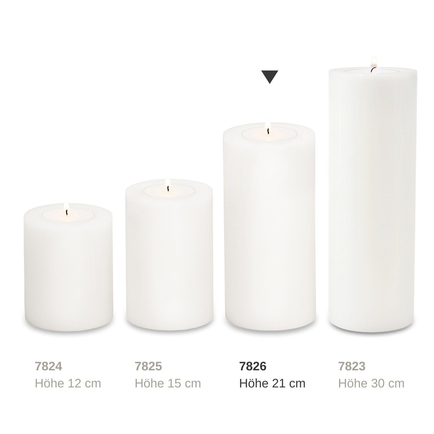 EDZARD Stumpenkerze Cornelius Ø 10 cm, (H 21 cm) Stumpenkerzen-Optik, Dauerkerze für Maxi-Teelichter