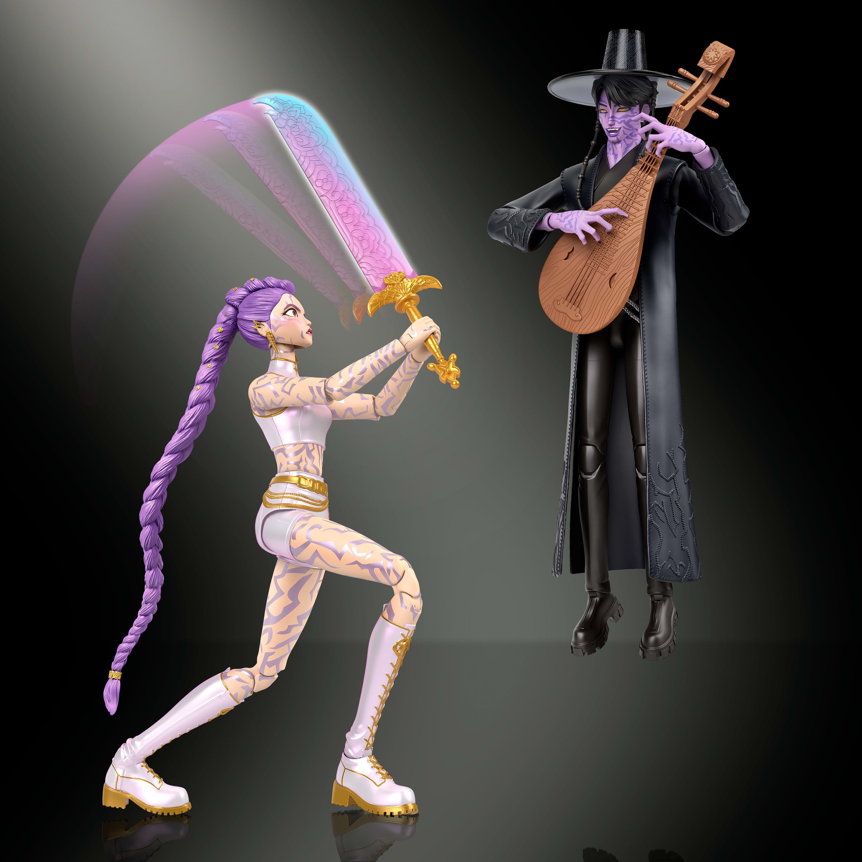 Mattel® Actionfigur KPop Demon Hunters Rumi & Jinu - Der finale Kampf, (Set, 2-tlg), beweglich – Bild 2 von 5