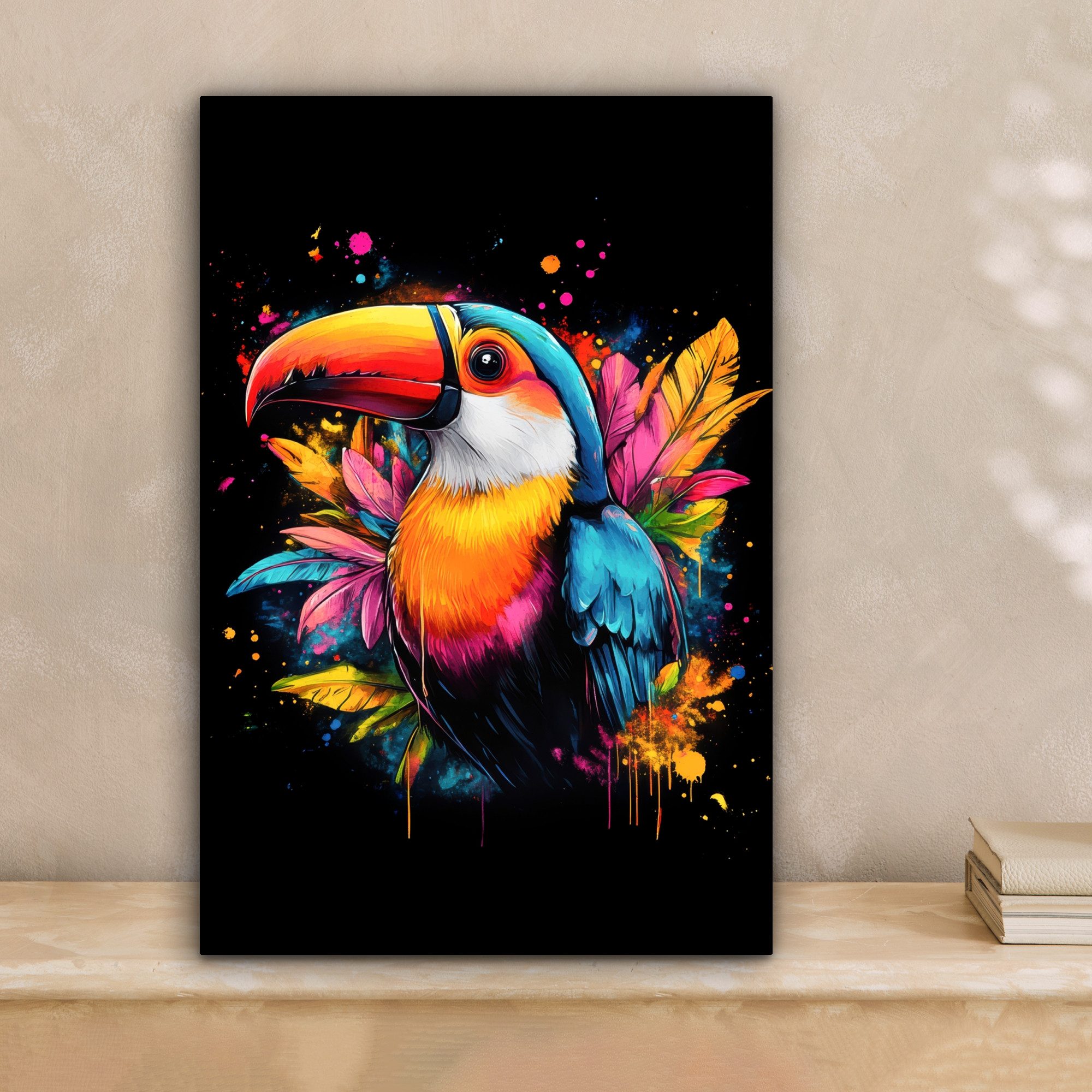 OneMillionCanvasses® Leinwandbild Graffiti - Vogel - günstig online kaufen