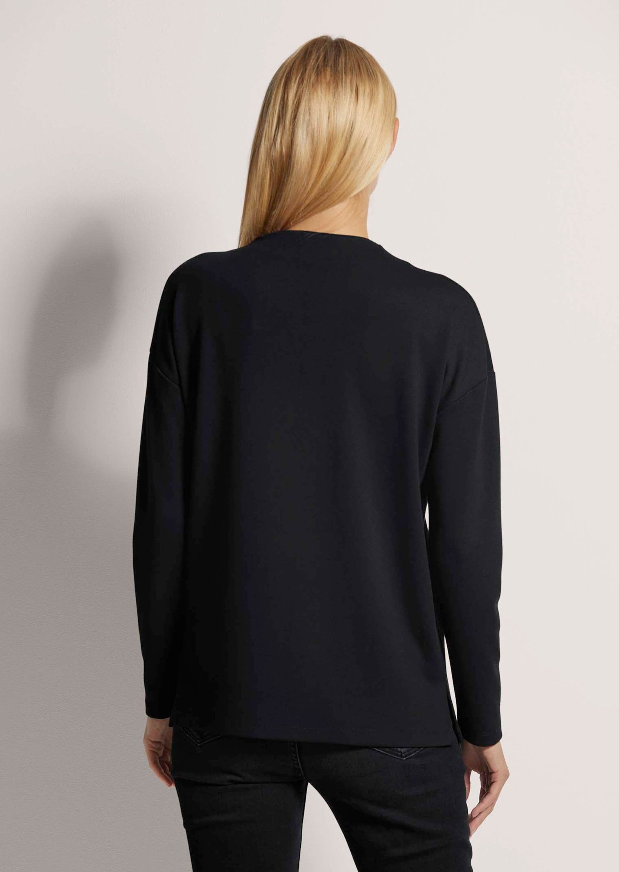 MADELEINE Langarmshirt Sweatshirt mit Strass-Besatz