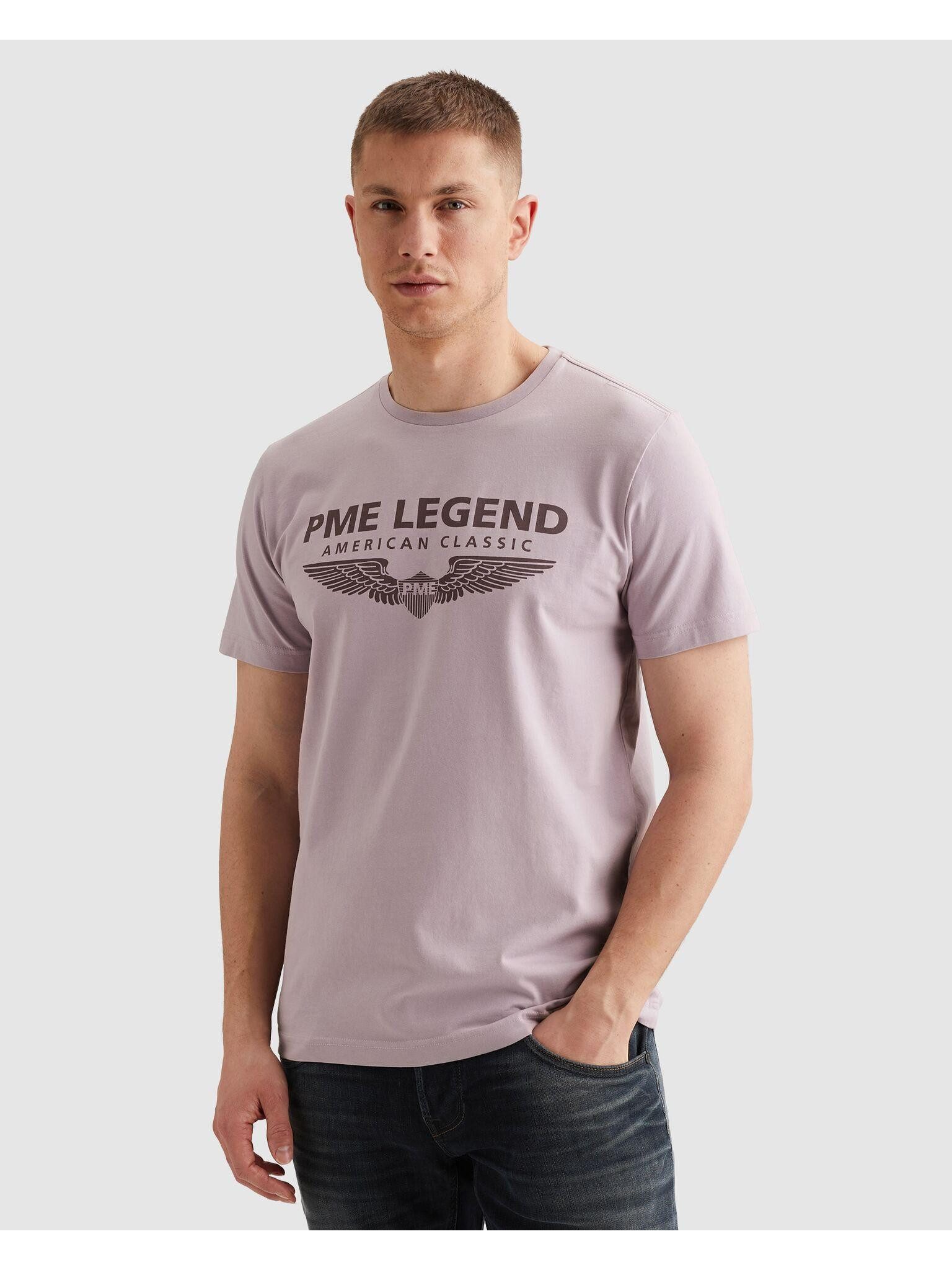 PME LEGEND T-Shirt mit eingefasstem Rundhalsausschnitt mit Rollkante