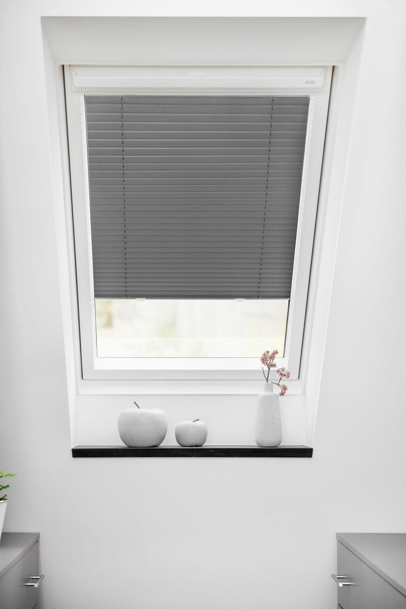 LICHTBLICK ORIGINAL Dachfensterplissee Haftfix, Lichtschutz, ohne Bohren, v günstig online kaufen