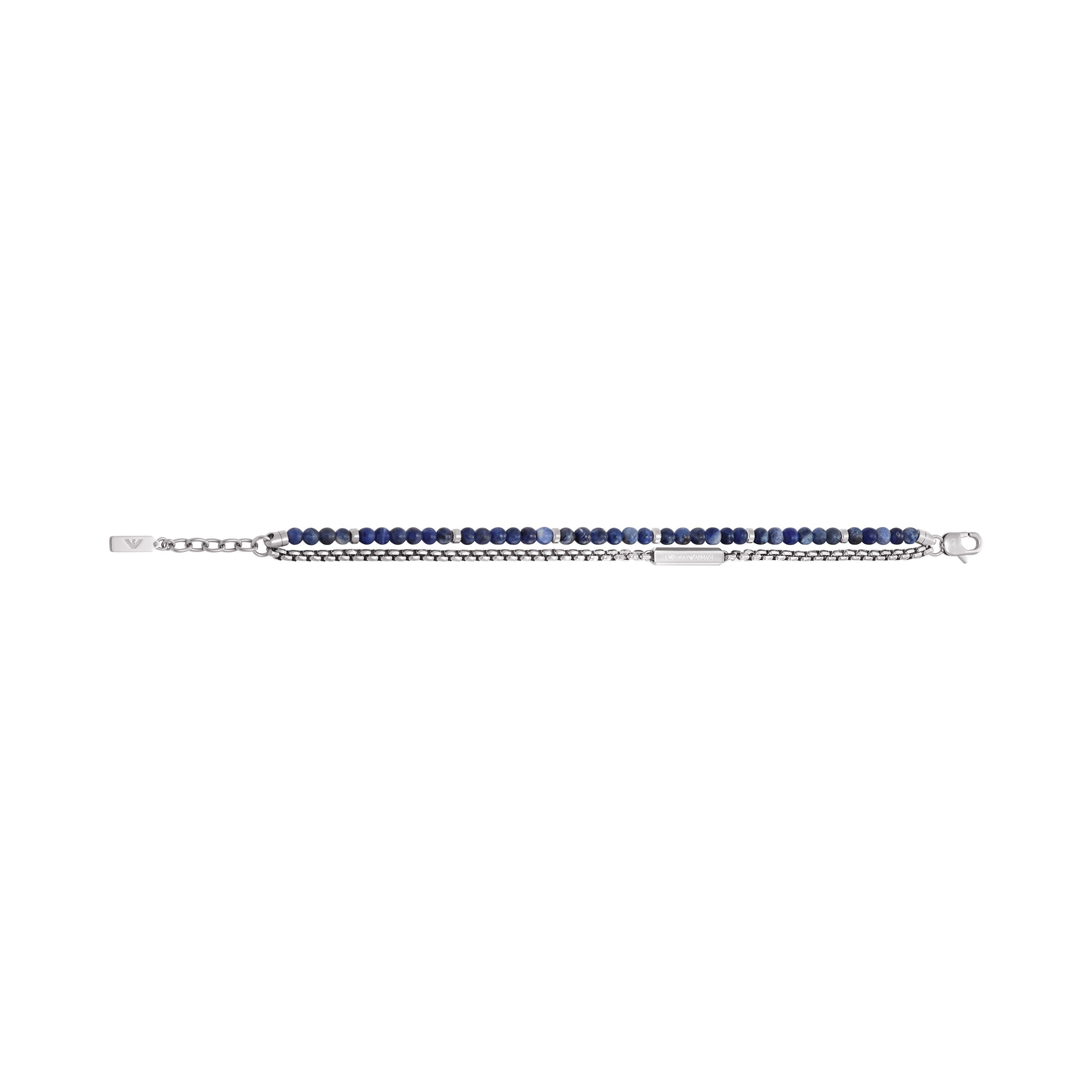 Emporio Armani Armband Schmuck Geschenk Edelstahl, mit Sodalith oder Achat