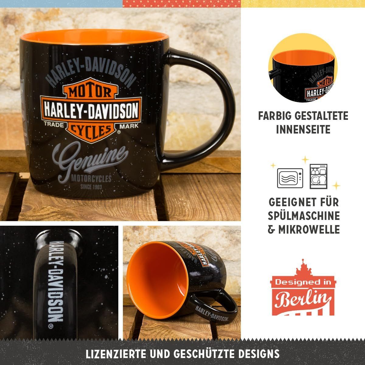 Nostalgic-Art Tasse Kaffeetasse - Harley-Davidson – Genuine Logo