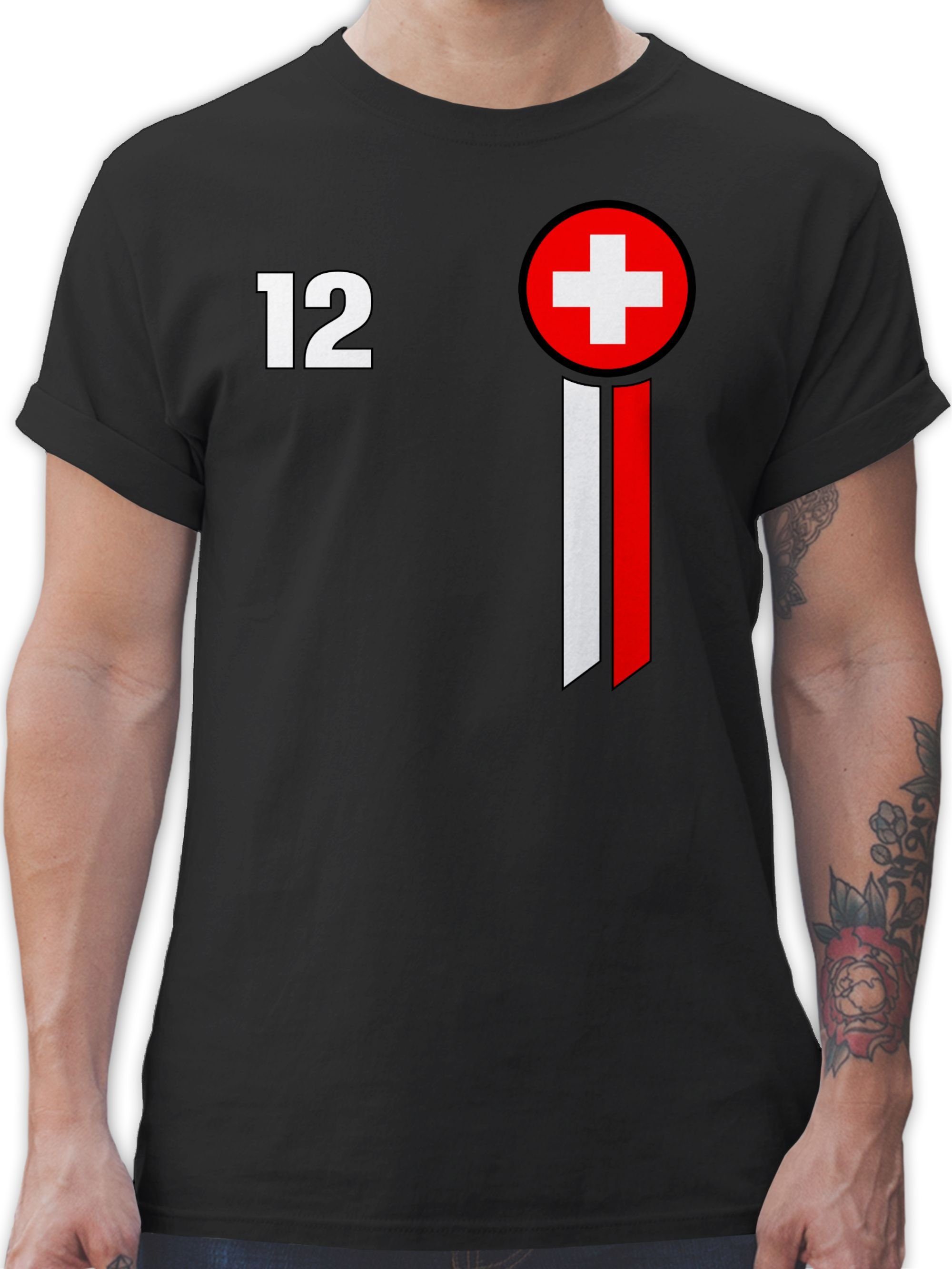 Shirtracer T-Shirt »12. Mann Schweiz Emblem - Fussball WM 2022 - Herren  Premium T-Shirt« Weltmeisterschaft Fanartikel Trikot online kaufen | OTTO
