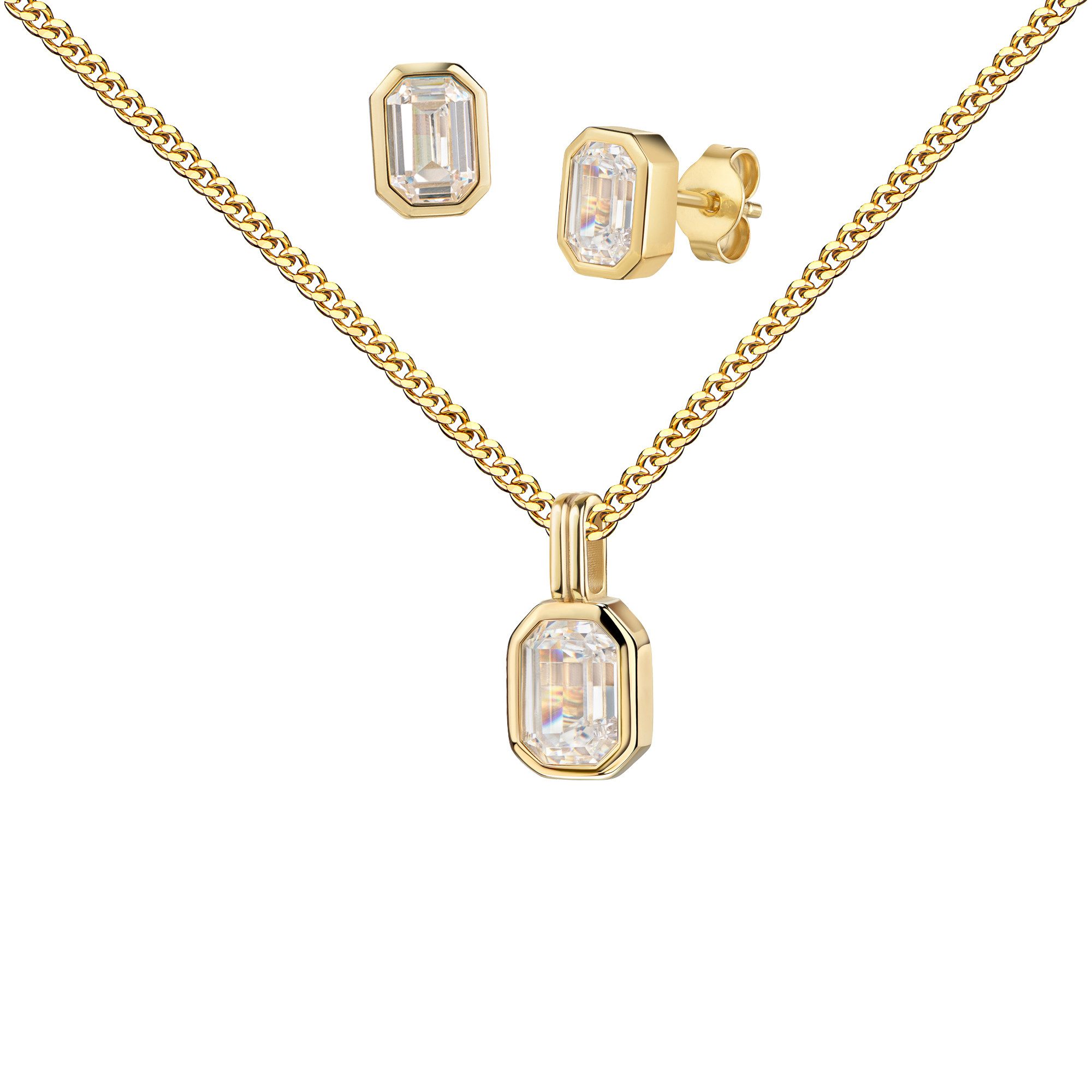JEVELION Schmuckset Anhänger 585 Gold 2x günstig online kaufen
