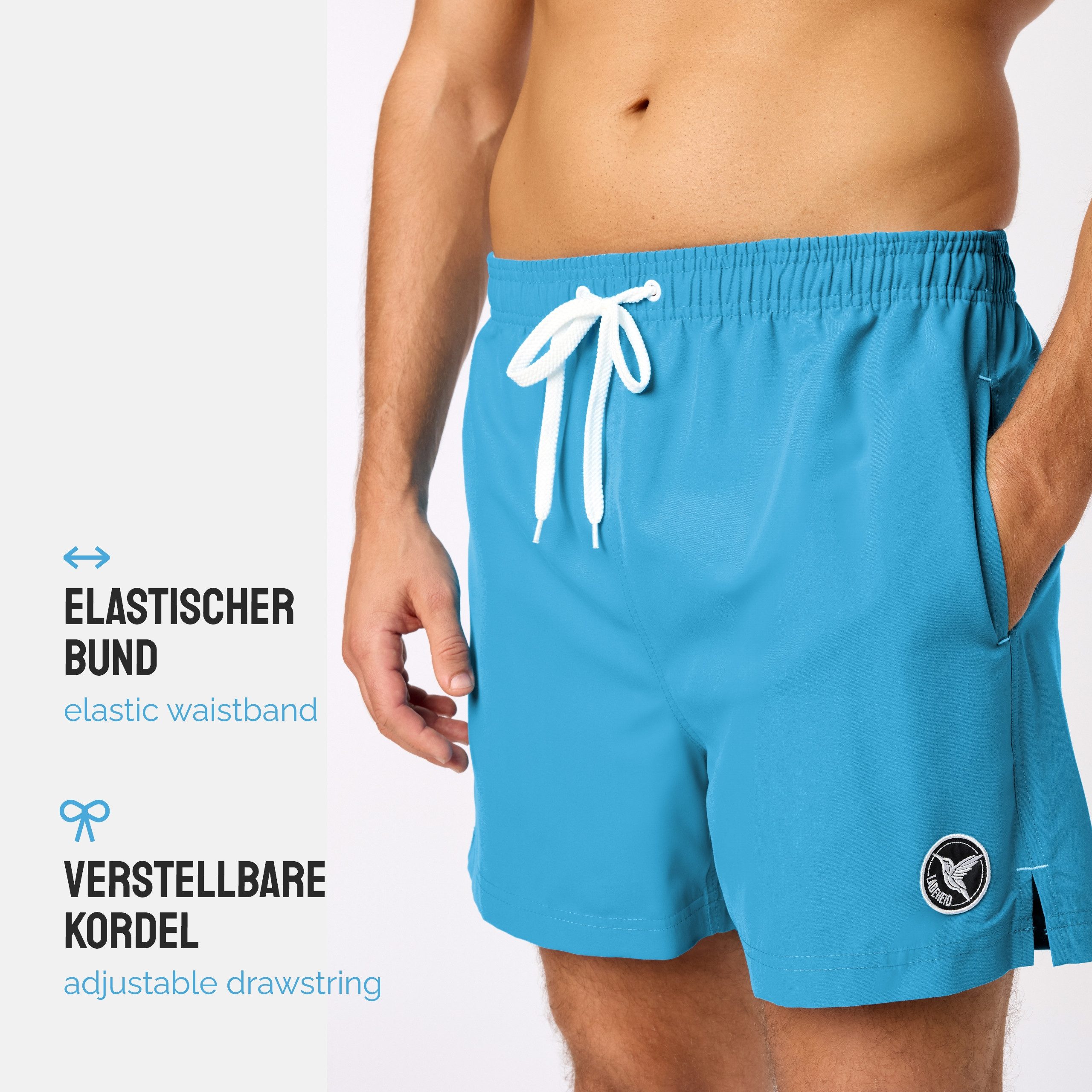 Ladeheid Badeshorts Herren Badehose Boardshorts Beachshorts Schwimmhose LA40-198