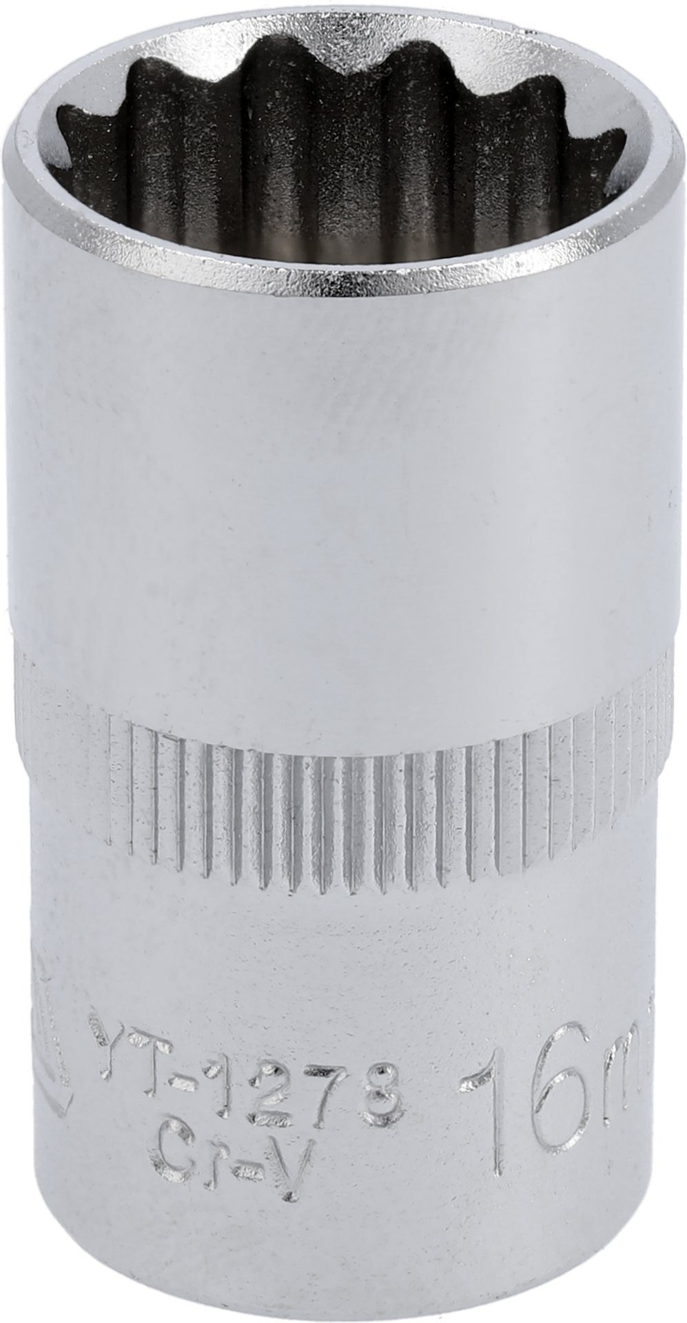 Yato Stecknuss Kurze 16 mm 1/2" Zwölfkant-Stecknuss CRV, Kurze 16 mm 1/2" Zwölfkant-Stecknuss CRV, Kurze 16 mm 1/2" Zwölfkant-Stecknuss CRV