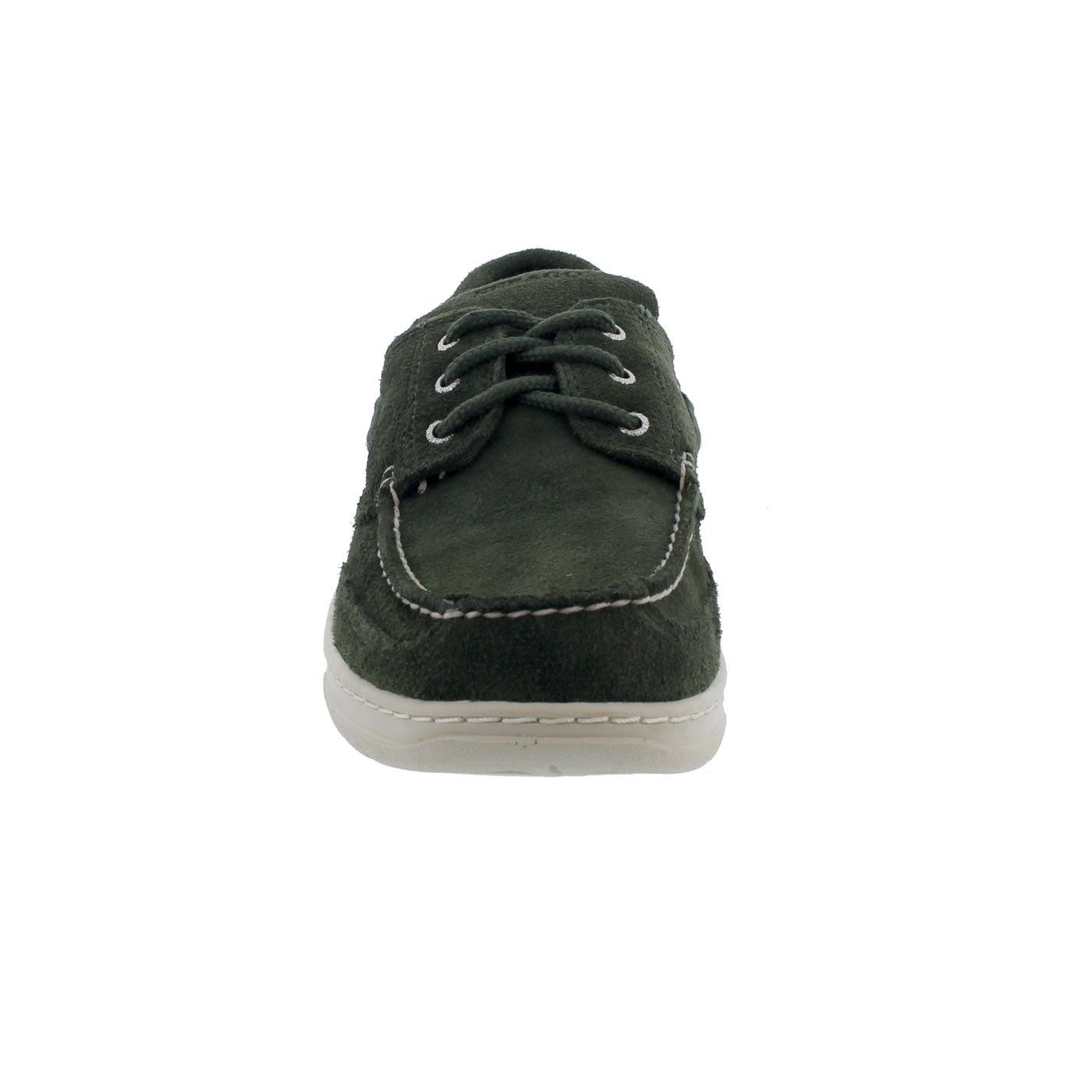Sebago Sebago Scotty, Veloursleder, Green, Wechselfußbett, 71131QW-909 Bootsschuh
