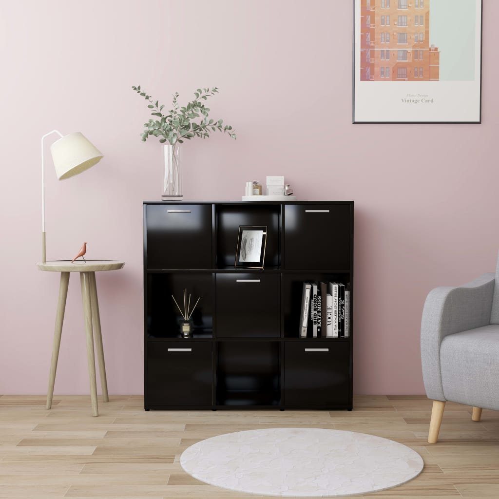 furnicato Bücherregal Schwarz 90x30x90 cm Holzwerkstoff, günstig online kaufen