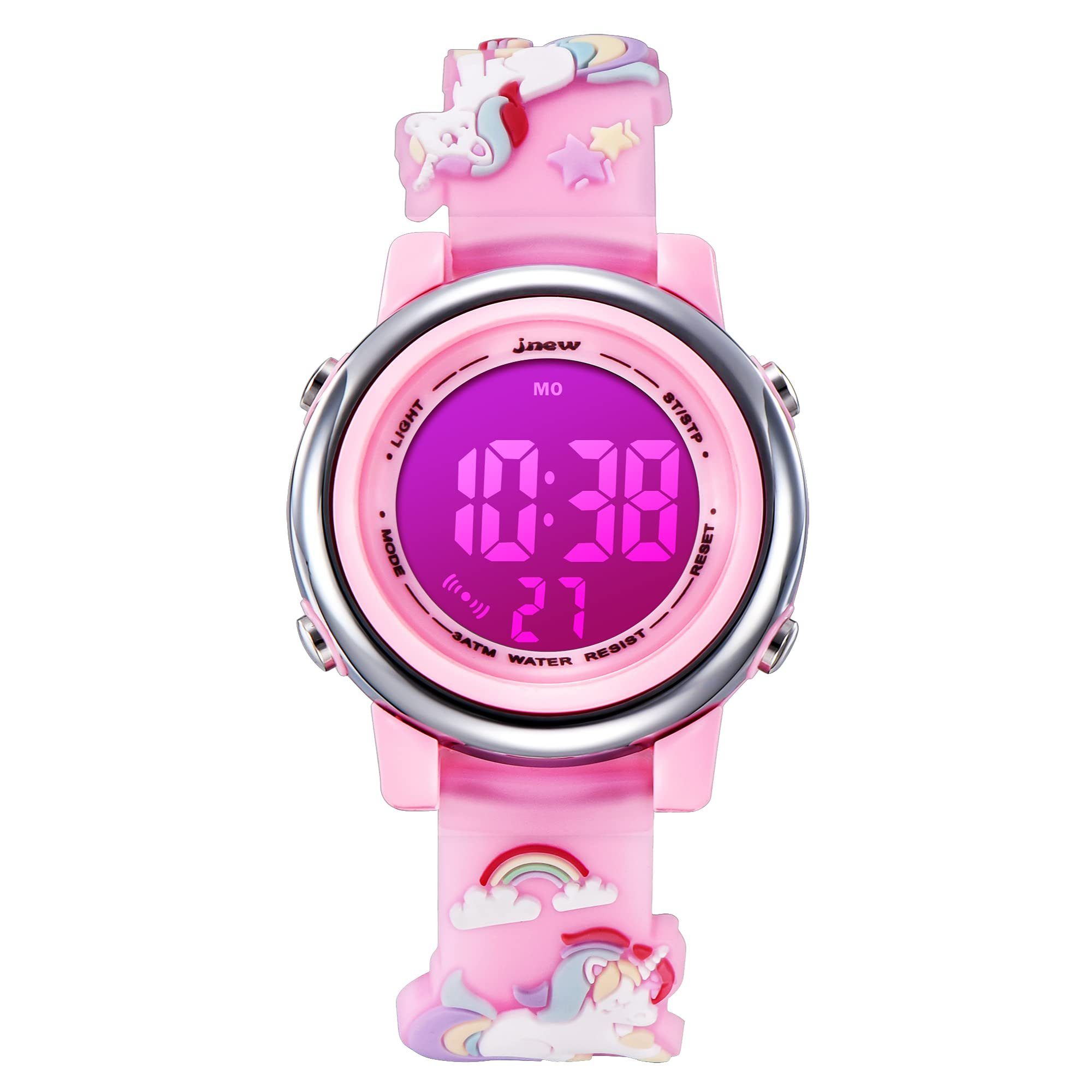 Housruse Digitaluhr Digitaluhr,Kinder-Armbanduhr für Mädchen, Alter 3–12  Jahre, Armbanduhr