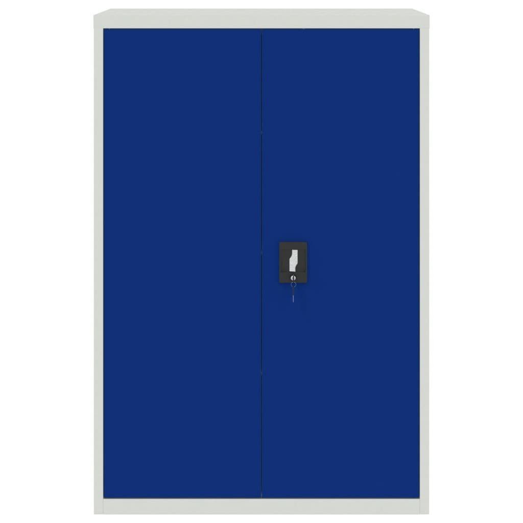 und Aktenschrank Büroschrank furnicato Metall 90x40x140 cm (1-St) Blau Grau