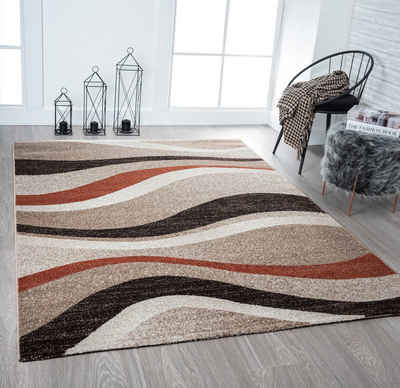 Teppich JOY 4007, TEPPIA, rechteckig, Höhe: 8 mm, Wohnzimmerteppich Rutscfest teppichläufer Küchenteppich
