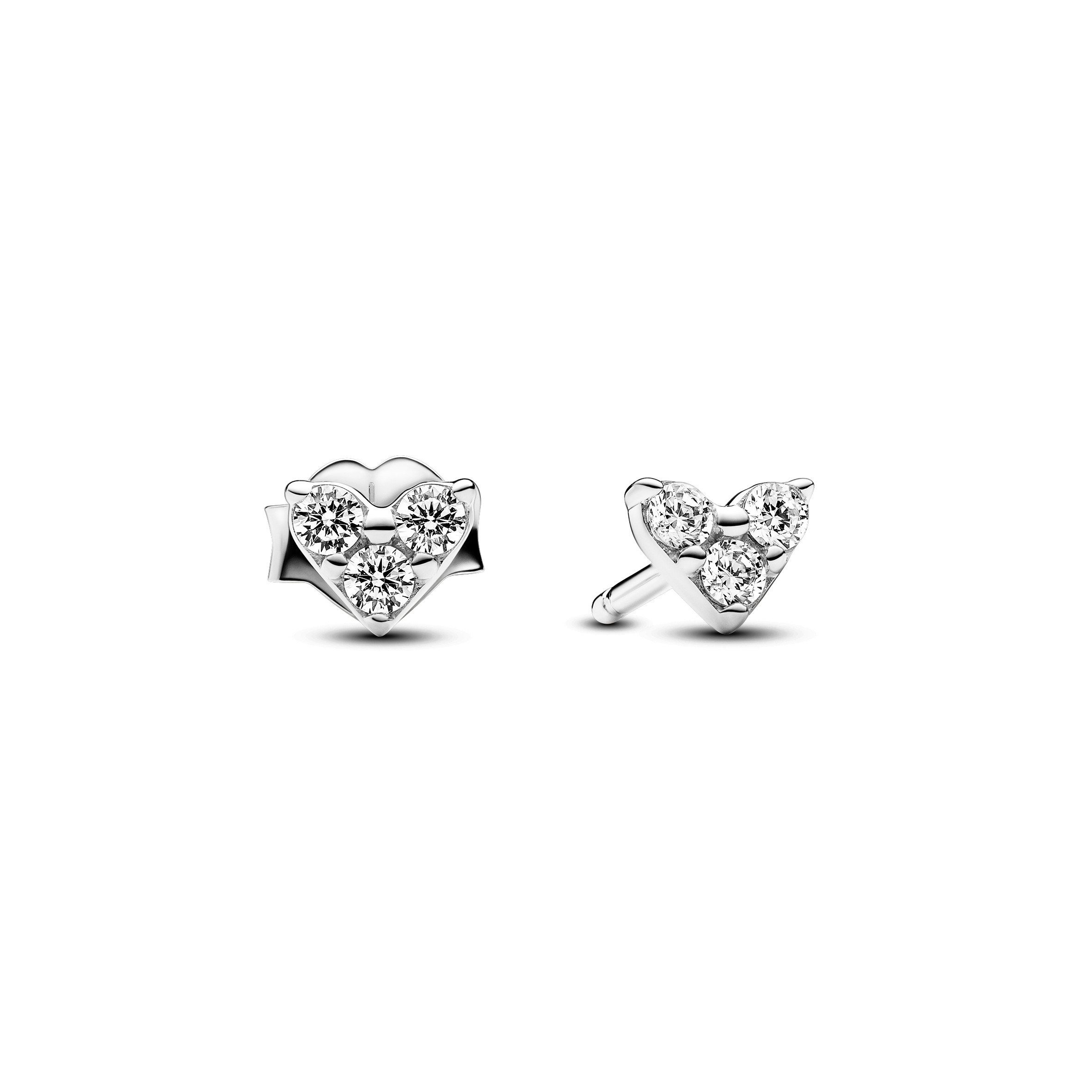 Schmuck-Schmidt-Ohrstecker Herz -Sterling Silber- Rhodiniert