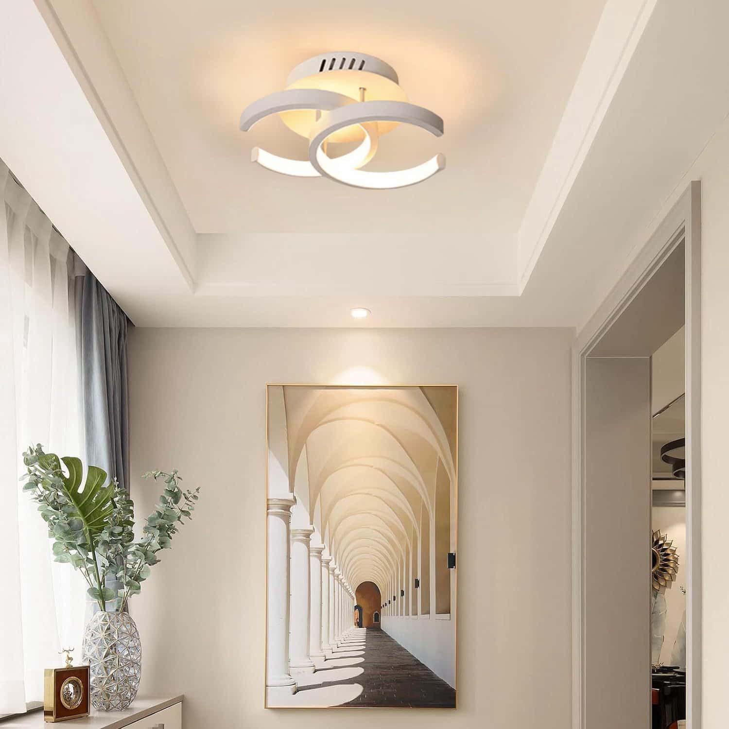 ibettertec Deckenleuchten 3-Farbige Decken-Lampe Dimmbar LED Deckenleuchte, LED fest integriert, Warmweiß Kaltweiß Neutralweiß, Wohnzimmer Flur Küchen Eingang