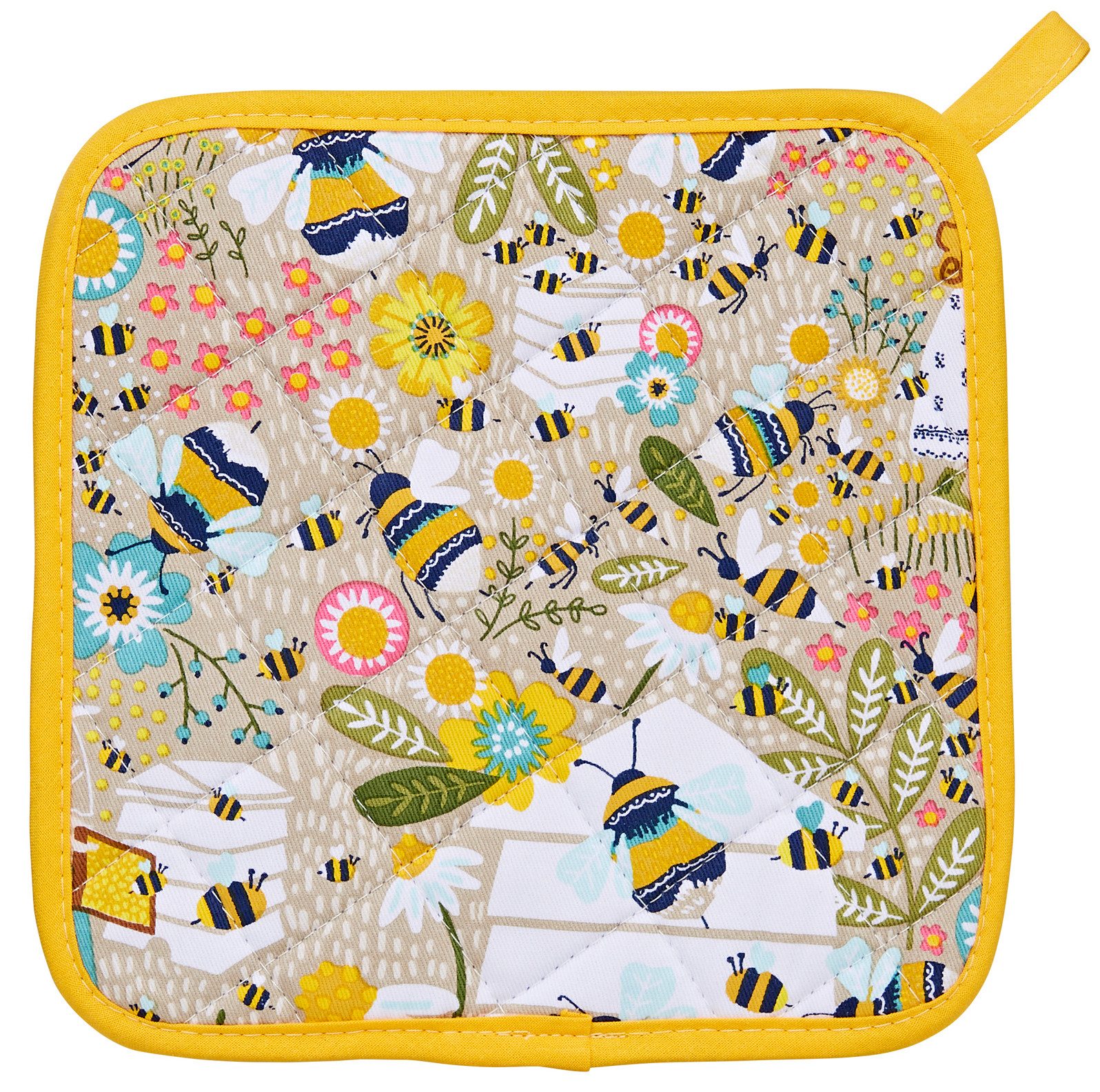 Ulster Weavers Topflappen Bee Keeper, (Set, 1-tlg., 1-teilig), 1x Topflappen hitzebeständig wattiert Pfannen Untersetzer ca.21x21cm