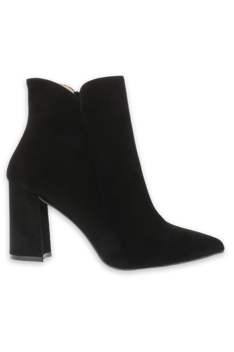 XAVER LUIS Schuhmanufaktur Trachten Stiefeletten - VERO - Samtziege schwarz Stiefelette. € 184,85