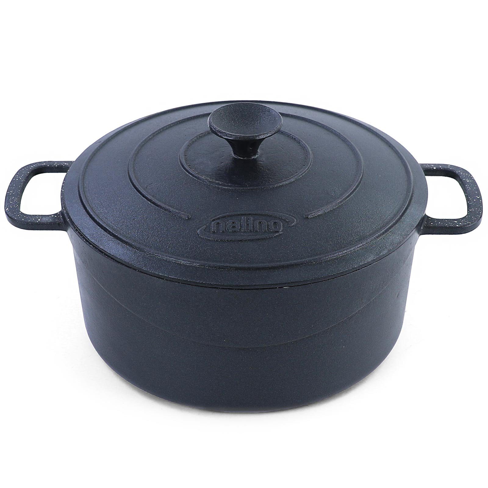 RAMROXX Bratentopf 28cm Kochtopf Bräter Gusseisen Grill Antihaft beschichtet Massiv
