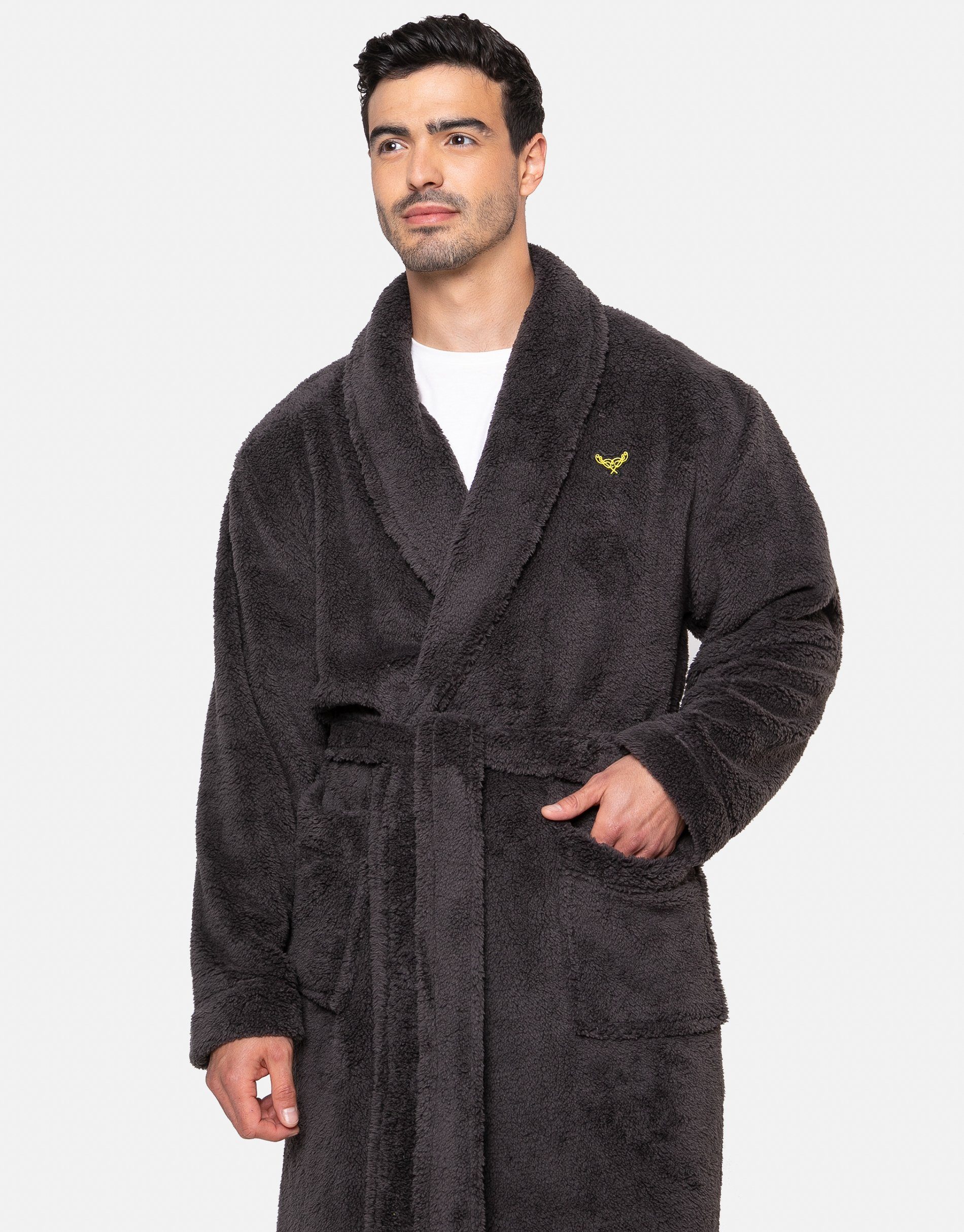 Threadbare Herrenbademantel Robert Robe, [Polyester], Bademantel mit Kapuze