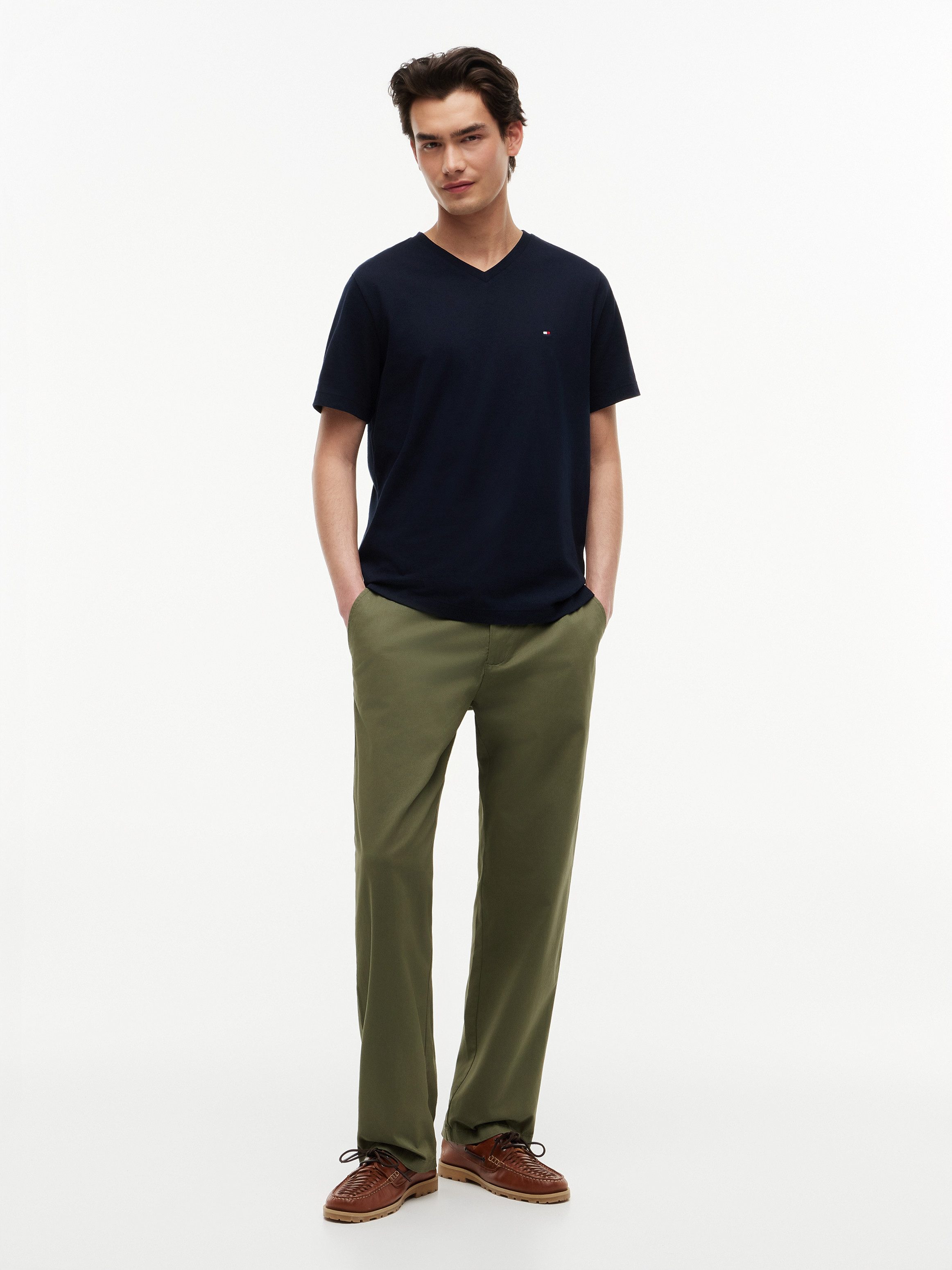 Tommy Hilfiger V-Shirt ESSENTIAL V-NECK unifarben, casual, regular fit, Baumwolle