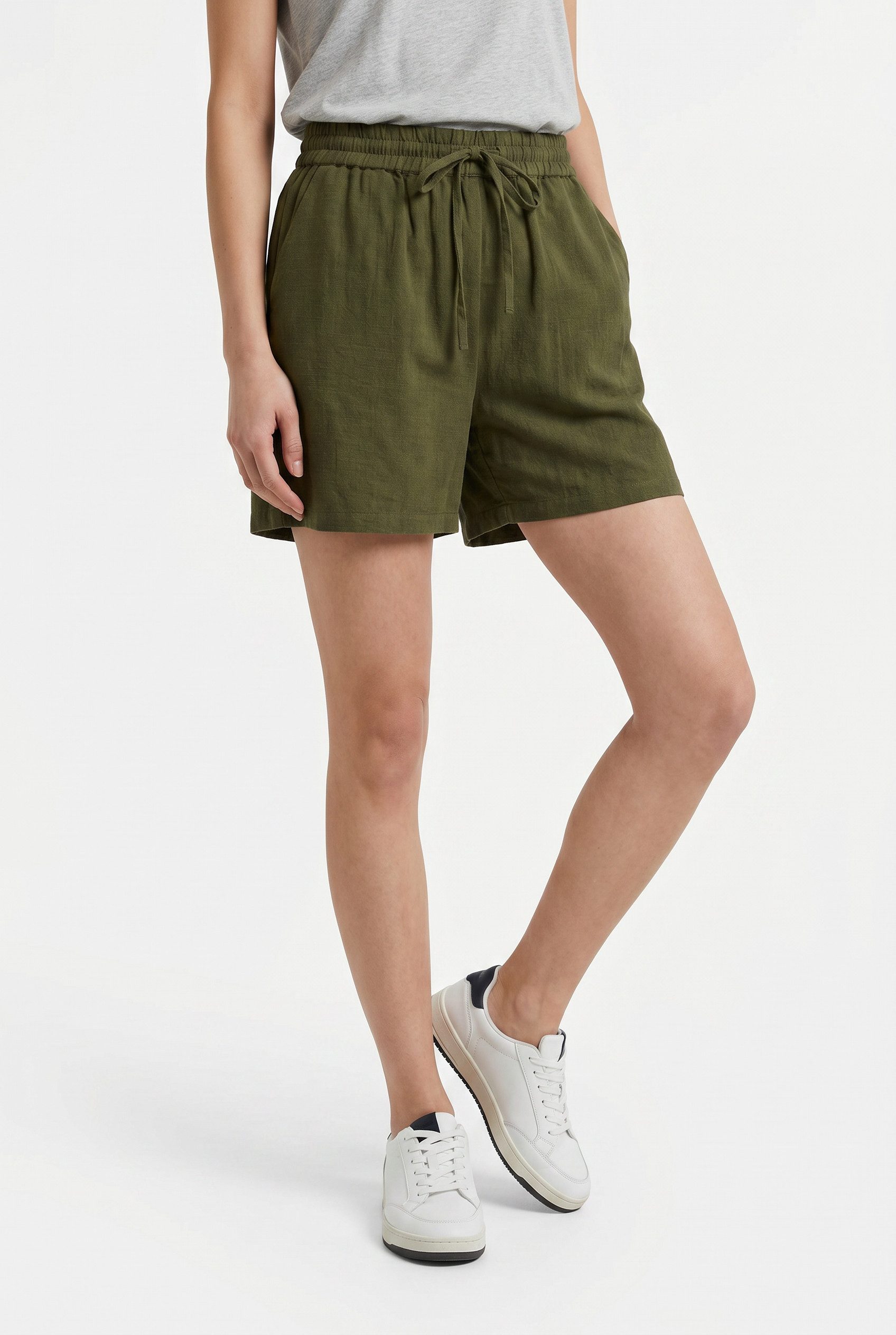 ONLY Shorts ONLTIZANA STRING COTTON SHORTS WVN Baumwolle, loose fit