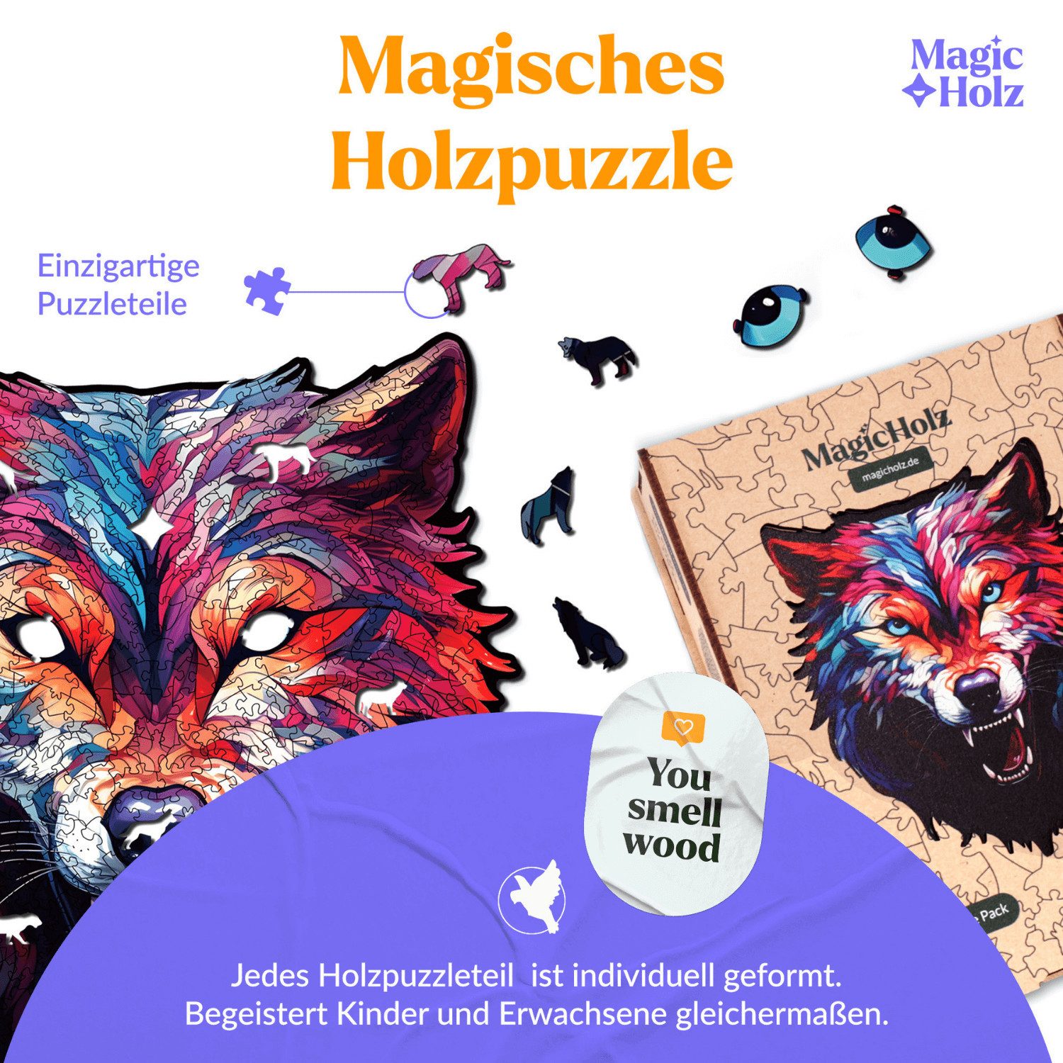 MagicHolz Puzzle MagicHolz Wächter des Rudels günstig online kaufen