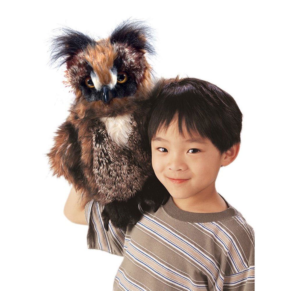 Folkmanis Панч і Джуді Handpuppe Folkmanis Handpuppe Vogel, Eule mit beweglichen Augendeckeln 2403 (Packung)