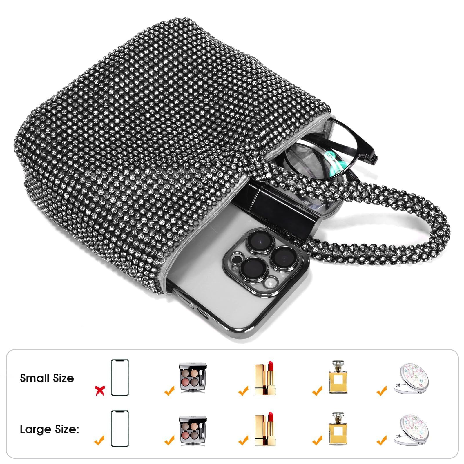 Coonoor Abendtasche Modische Damen-Clutch für Brautjungfern, Damen, Mädchen, Braut, Abendtasche für Abschlussball, Cocktailparty, Hochzeit, Verlobung