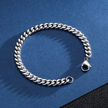 UNIQAL.de Königsarmband Königskette Gliederkette Edelstahlarmband unisex "SIMPLE CHAIN" (Edelstahl, Casual Style, Unisex, Basic, handgefertig in Deutschland)